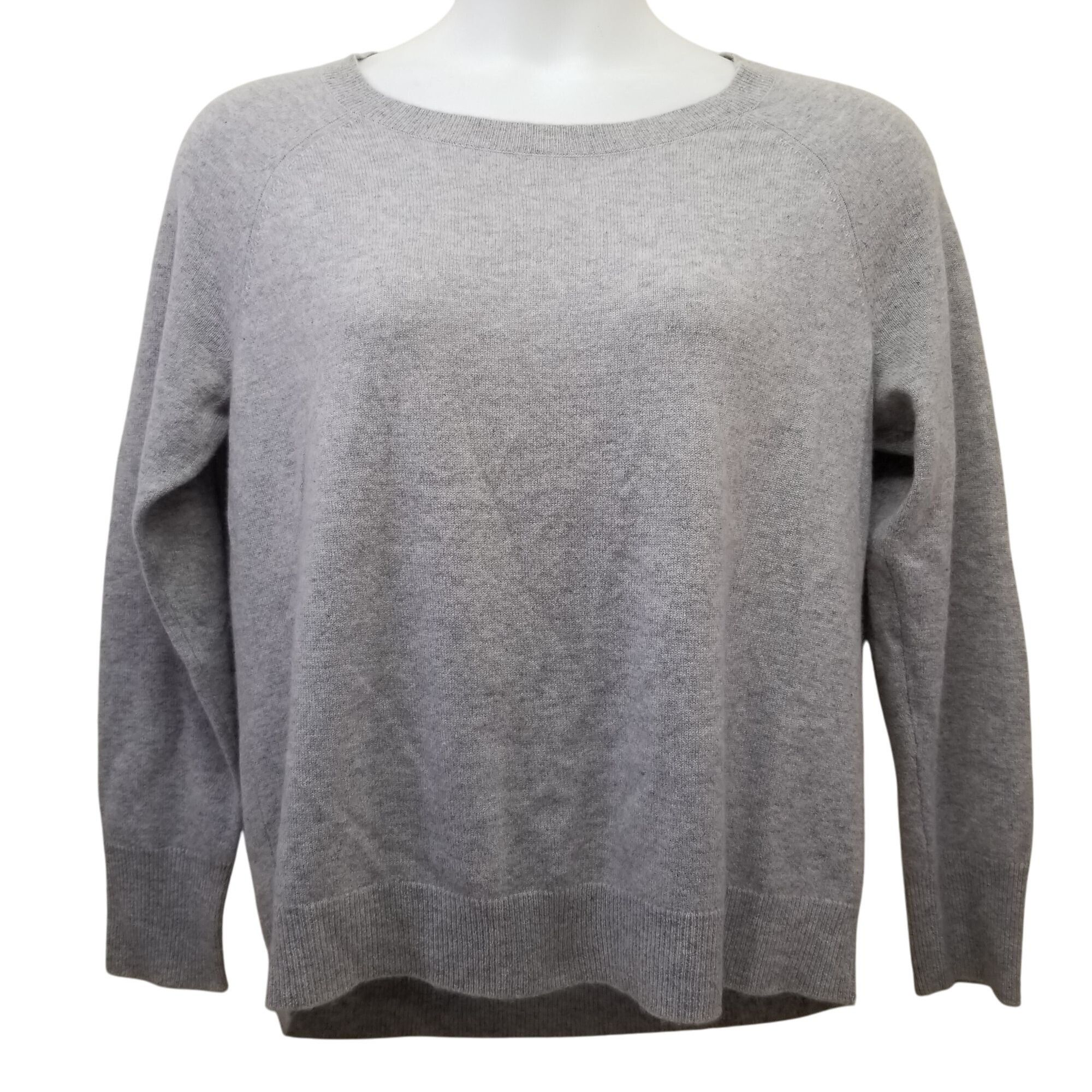 Other Apt 9 L Pullover Gray Sweater Cashmere Knit Lightweight Soft Size L / US 10 / IT 46 - 1 Thumbnail