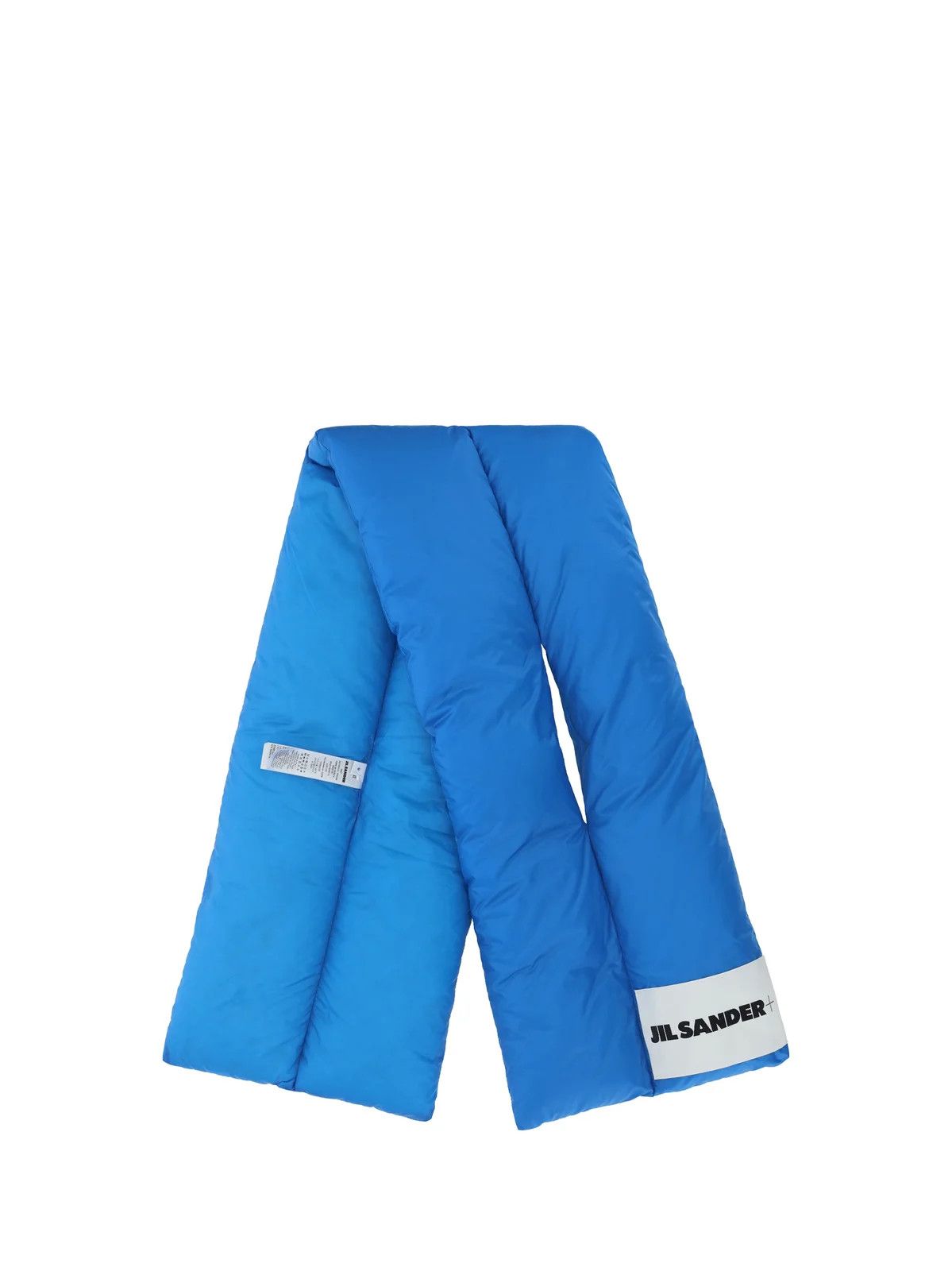 Jil Sander o1loc1c1124 Size: OS/ Logo Patch Puffer Scarf in Blue Size ONE SIZE - 2 Thumbnail