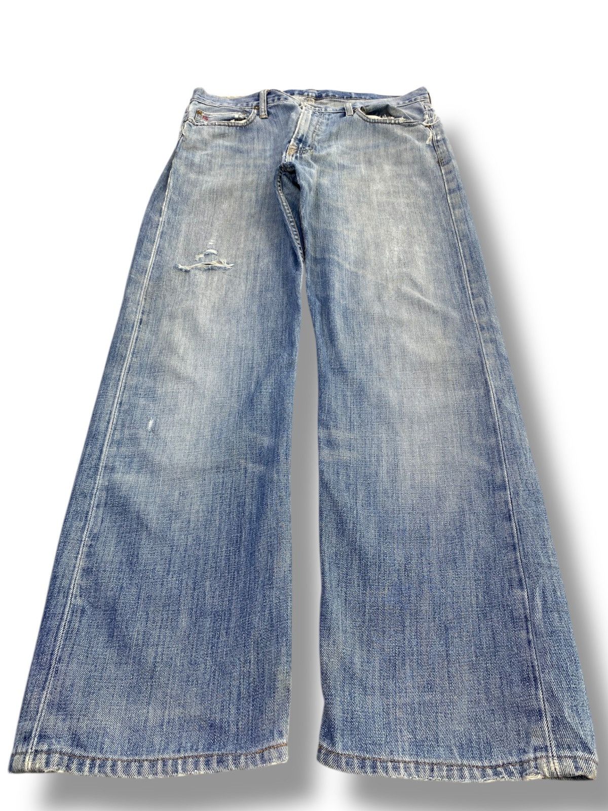 Polo Ralph Lauren Polo Ralph Lauren Acid Blue Wash Style Loose Jeans Size US 34 / EU 50 - 1 Thumbnail