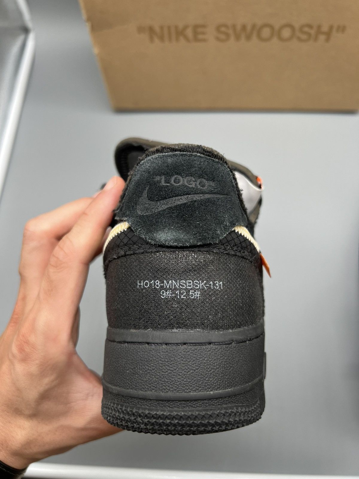 Nike × Off-White Nike x Off-White Air Force 1 Black Size US 9.5 / EU 42-43 - 13 Thumbnail