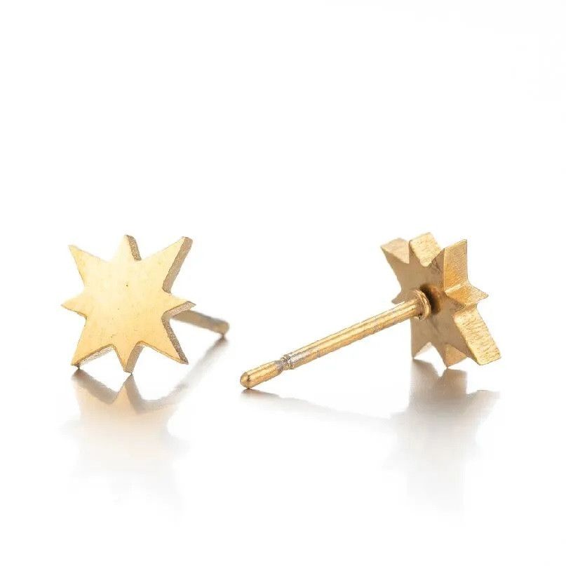 Jewelry Star Stud Earrings Charm Earring Gift Size ONE SIZE - 1 Thumbnail