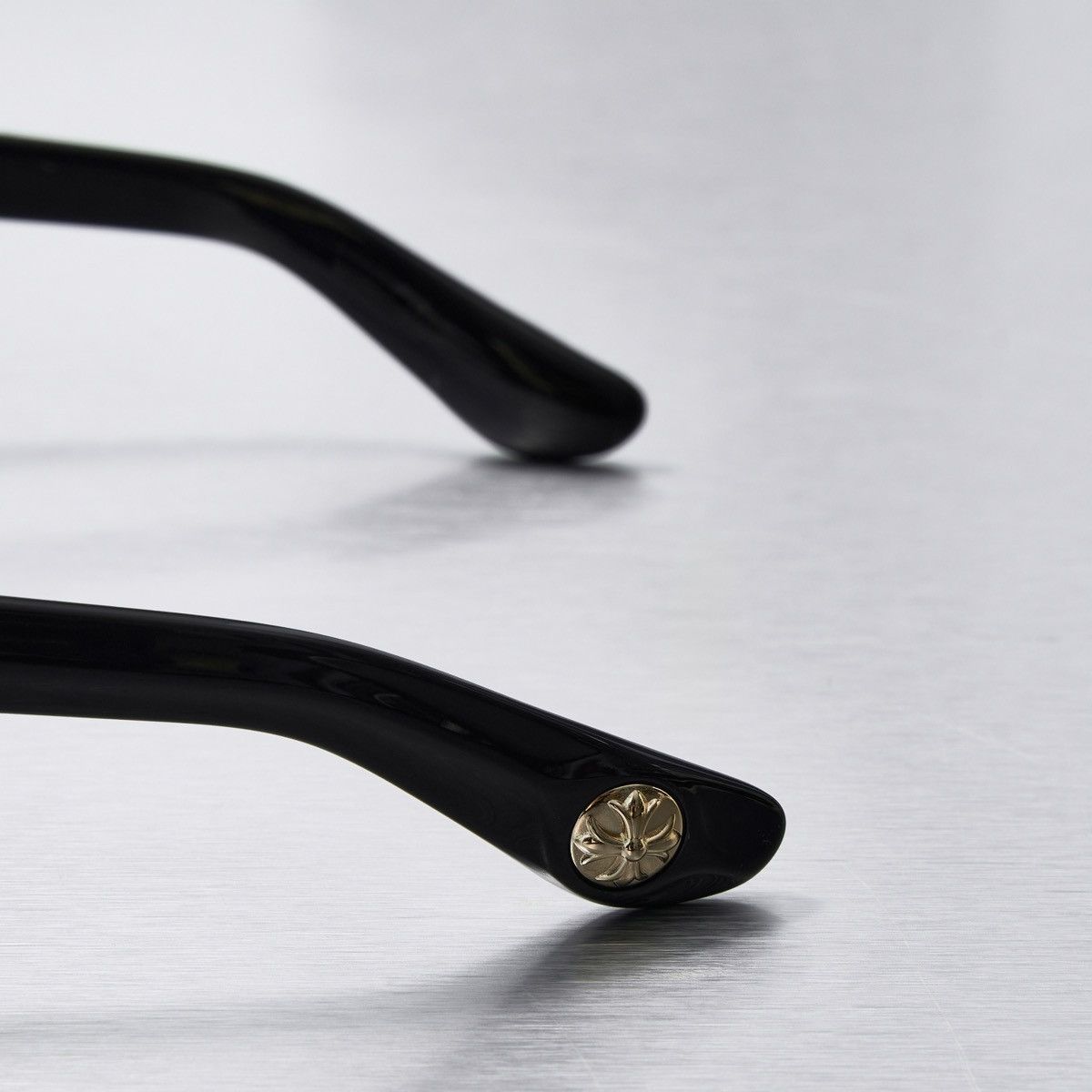 Chrome Hearts CHROME HEARTS TRITITSAGAIN BLACK 18K GOLD PLATED SUNGLASSES Size ONE SIZE - 4 Thumbnail