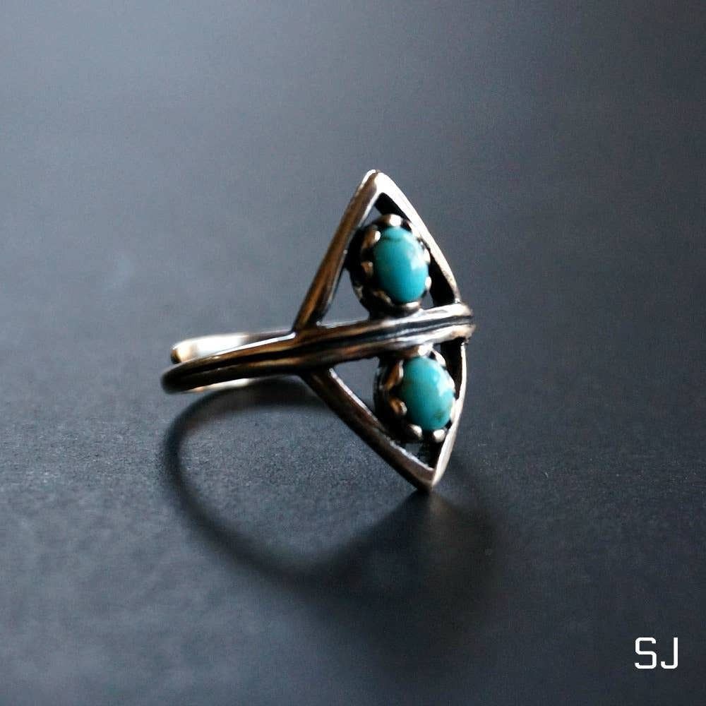 Other Boho Native American Turquoise Serenity Adjustable Sterling Size ONE SIZE - 3 Thumbnail