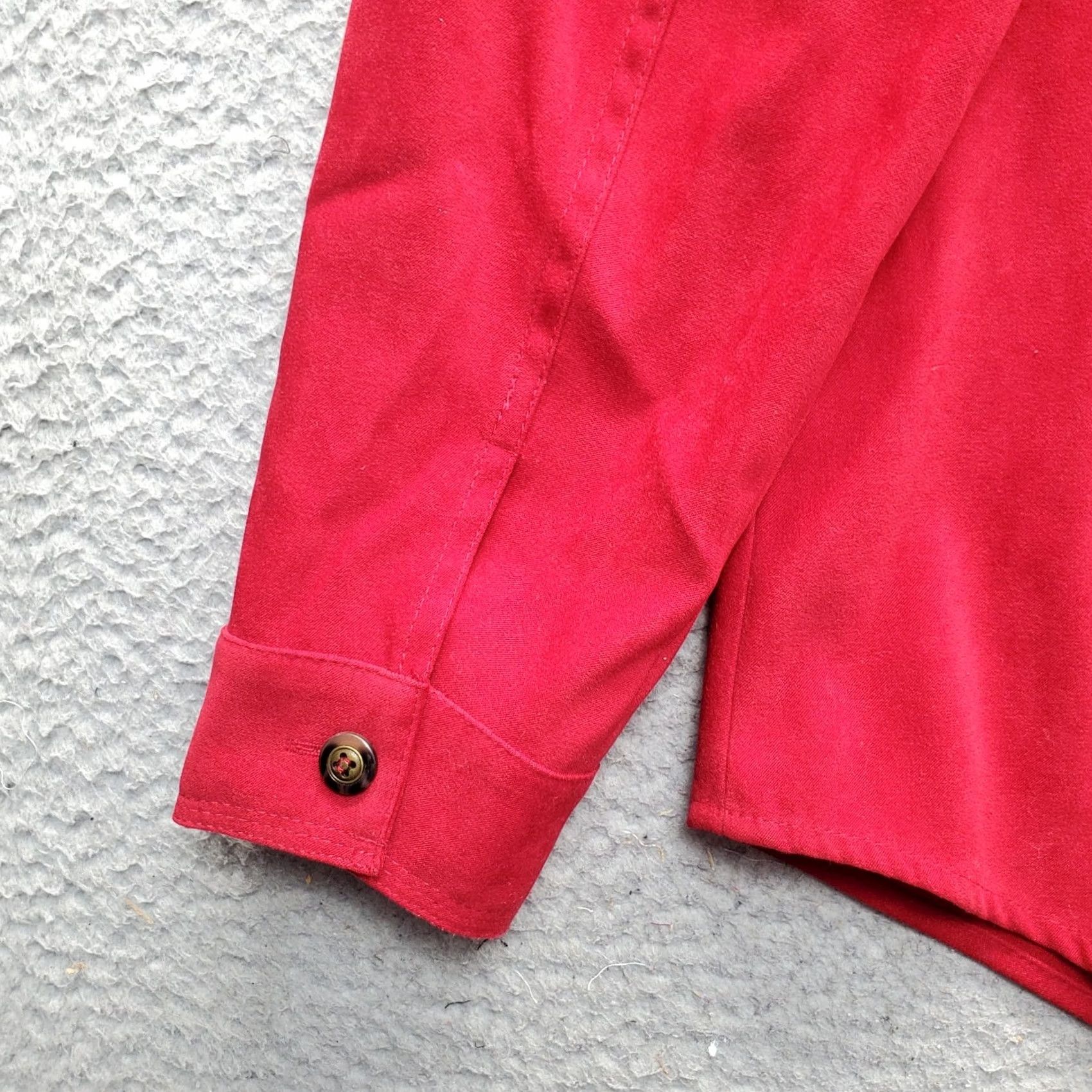 Talbots Talbots Shirt Womens Size M Red Twill Stretch Wrinkle Free Collared Button Up Size M / US 6-8 / IT 42-44 - 8 Thumbnail