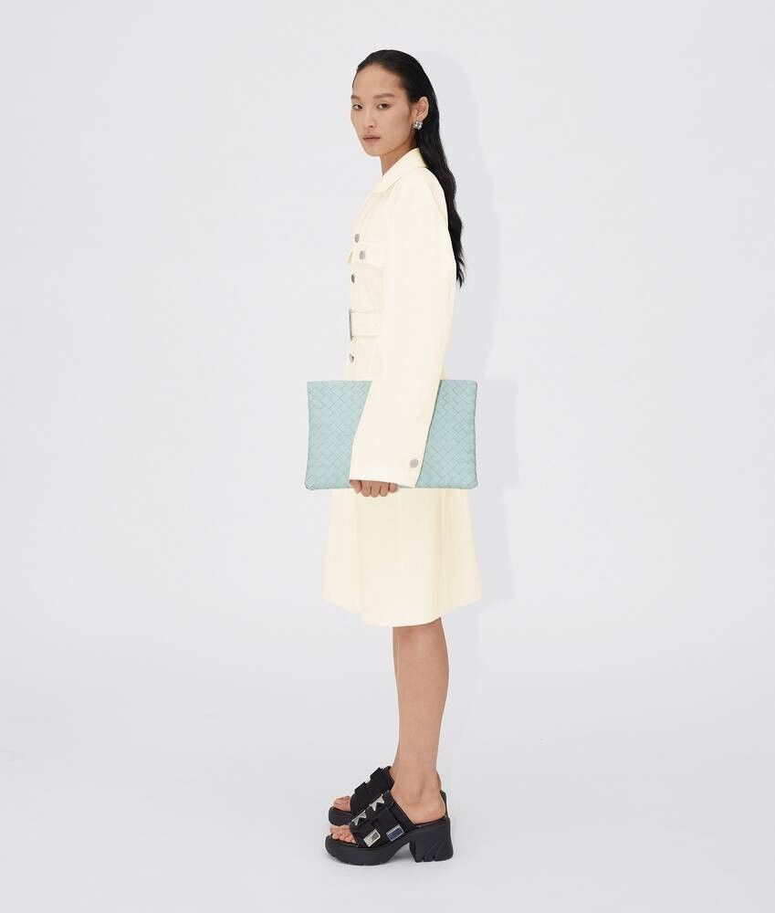 Bottega Veneta o1n1vont0525 Size: OS / Pouch in Teal Blue Size ONE SIZE - 2 Thumbnail