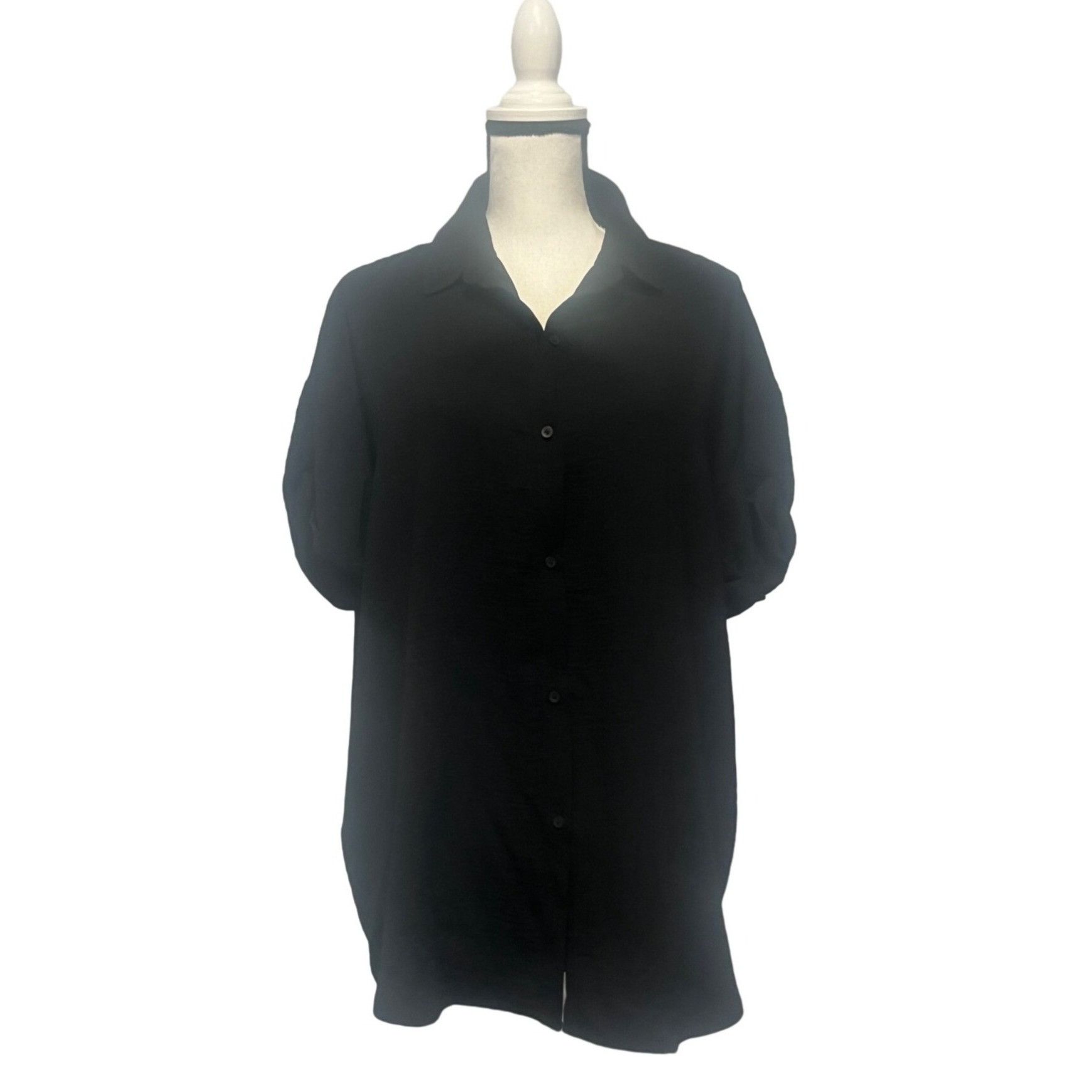 Other Treasure & Bond Button-up Tunic Shirt In Black, Sz. XS Size XS / US 0-2 / IT 36-38 - 8 Thumbnail