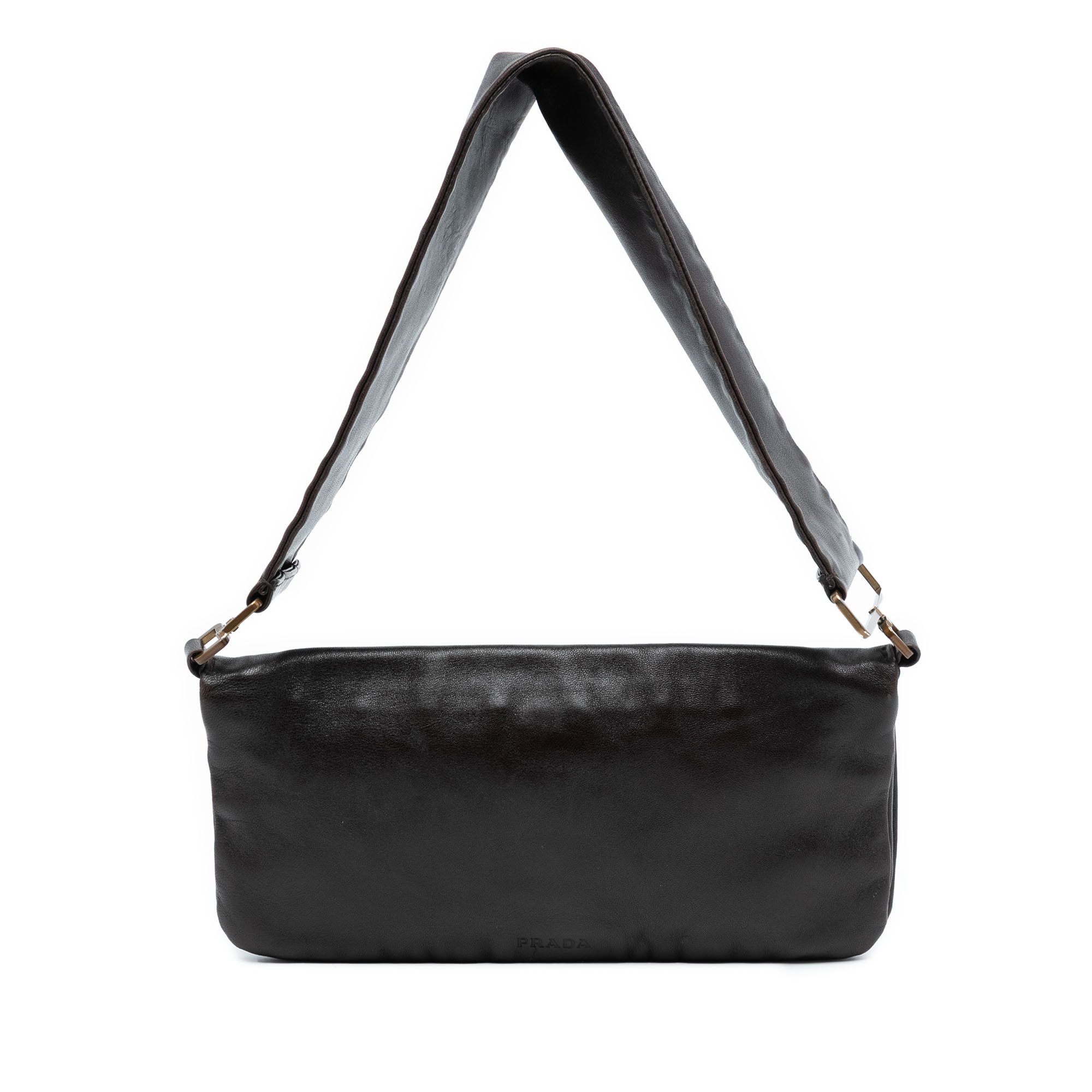 Prada Prada FW 1998 Khaki Patent Leather Asymetrical Bag | Grailed