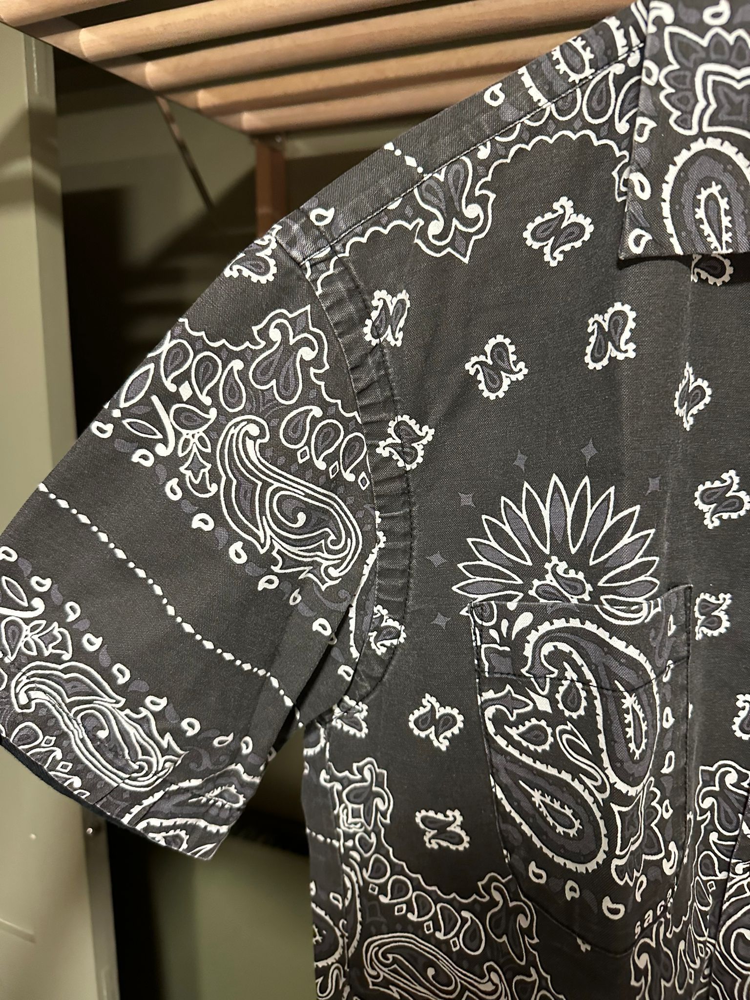 Sacai Bandana Print Short-Sleeve Shirt