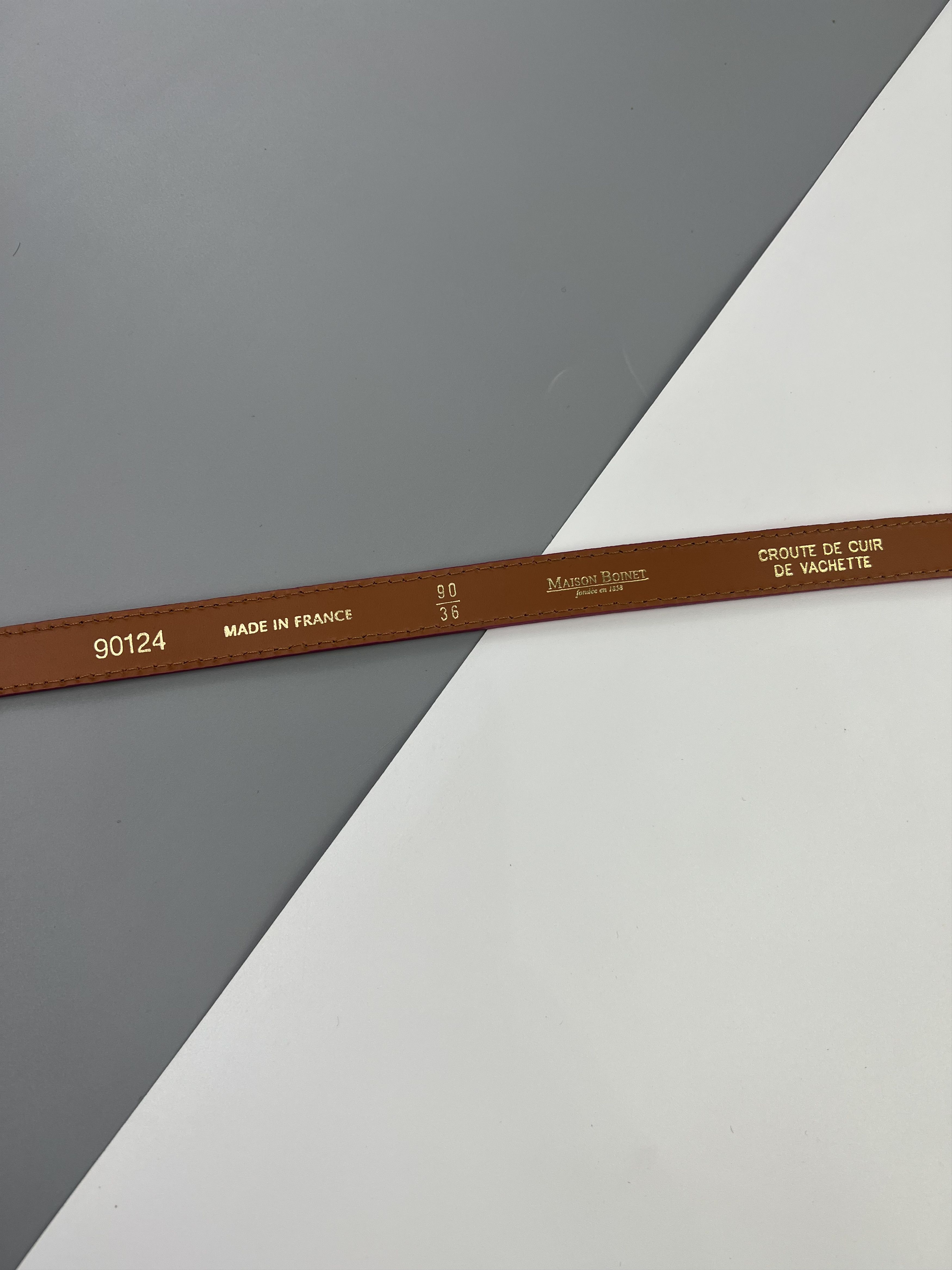 Designer Maison Boinet Pink Leather Belt Size 90/36 Made in France Size ONE SIZE - 2 Thumbnail