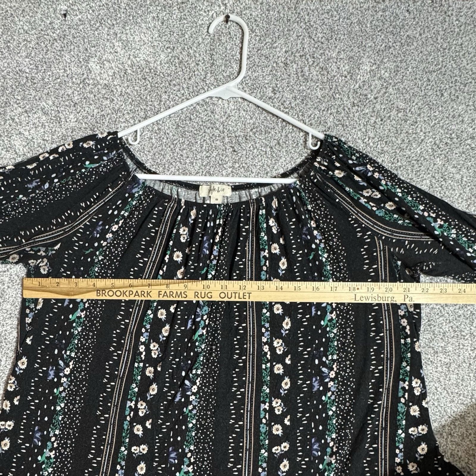 Other Style & Co Top Women Sz OX US 14 Whimsigoth Ruffles Flowy Size XL / US 12-14 / IT 48-50 - 10 Thumbnail