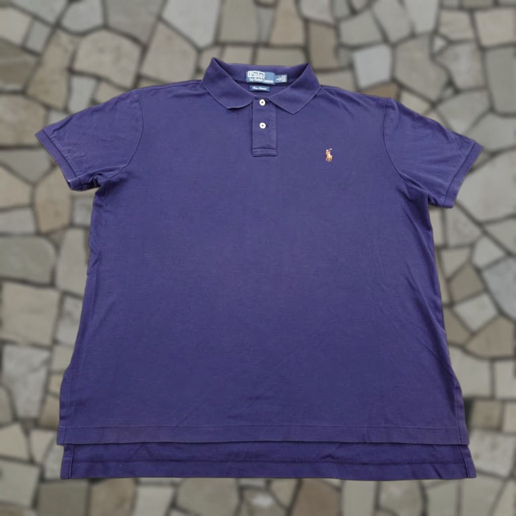 Polo Ralph Lauren VINTAGE Polo Ralph Lauren Polo Shirt Mens Large Navy Blue Cotton Stretch Preppy Size US L / EU 52-54 / 3 - 1 Thumbnail