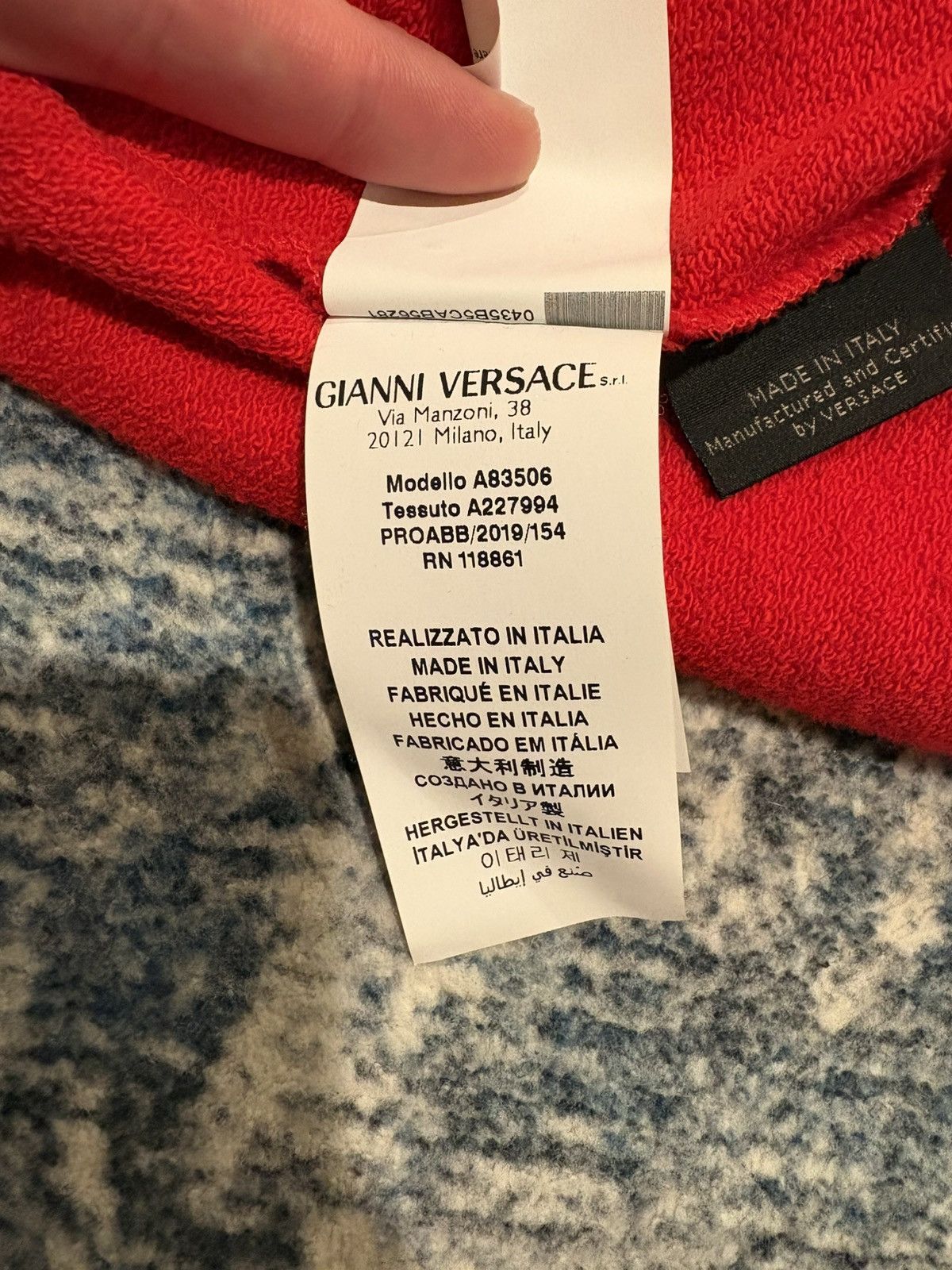 Versace Versace Logo Print Hoodie Red Size S Size US S / EU 44-46 / 1 - 10 Thumbnail