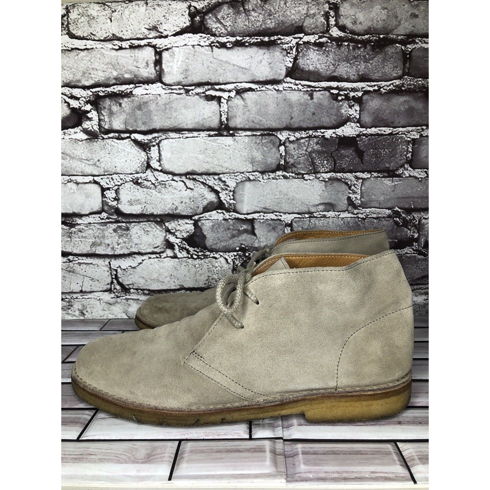 Barneys New York Barneys New York Beige Suede Leather Chukka Casual Lace Boot Size US 12 / EU 45 - 18 Thumbnail