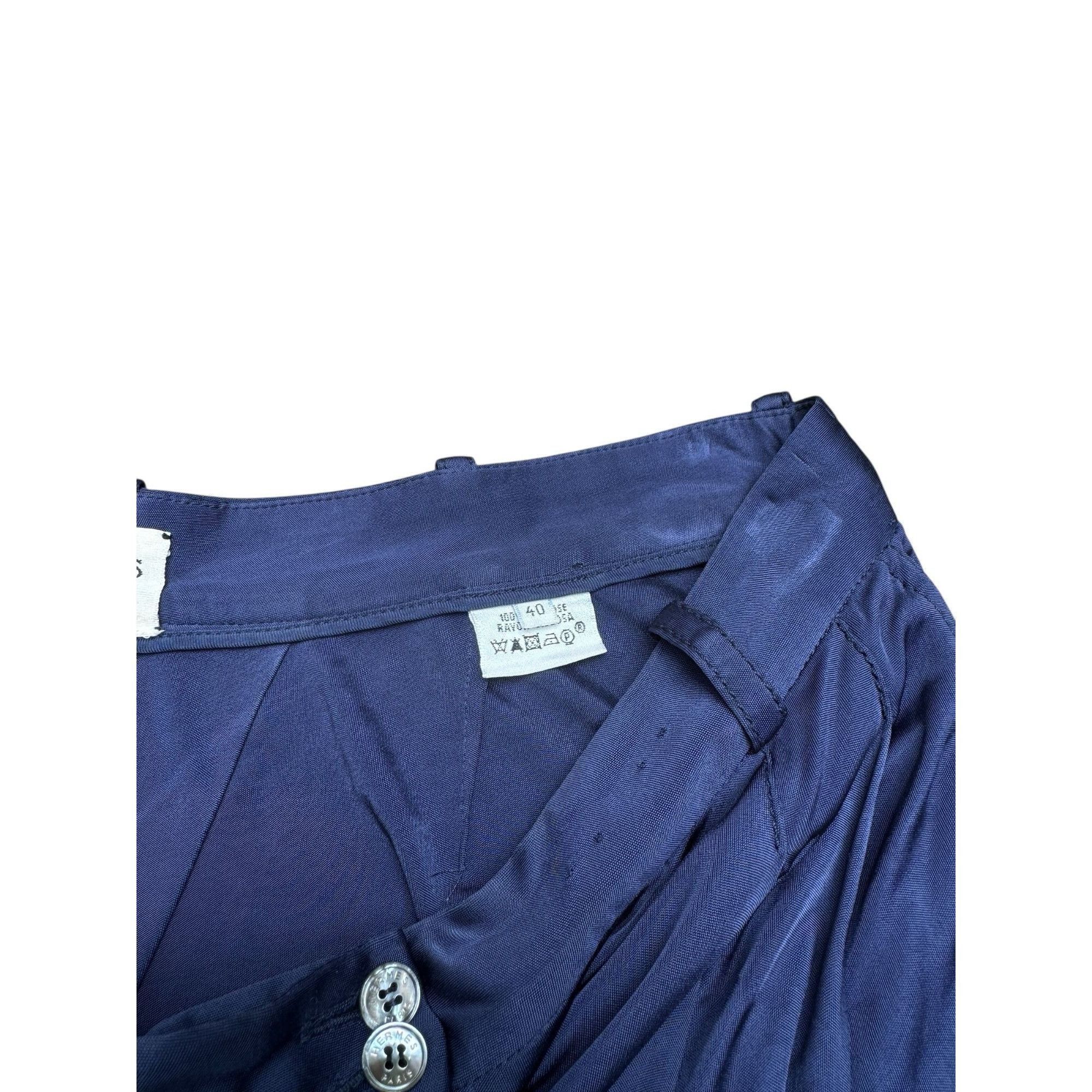 Hermes Navy 3/4 Length Pants Size 26" / US 2 / IT 38 - 5 Thumbnail