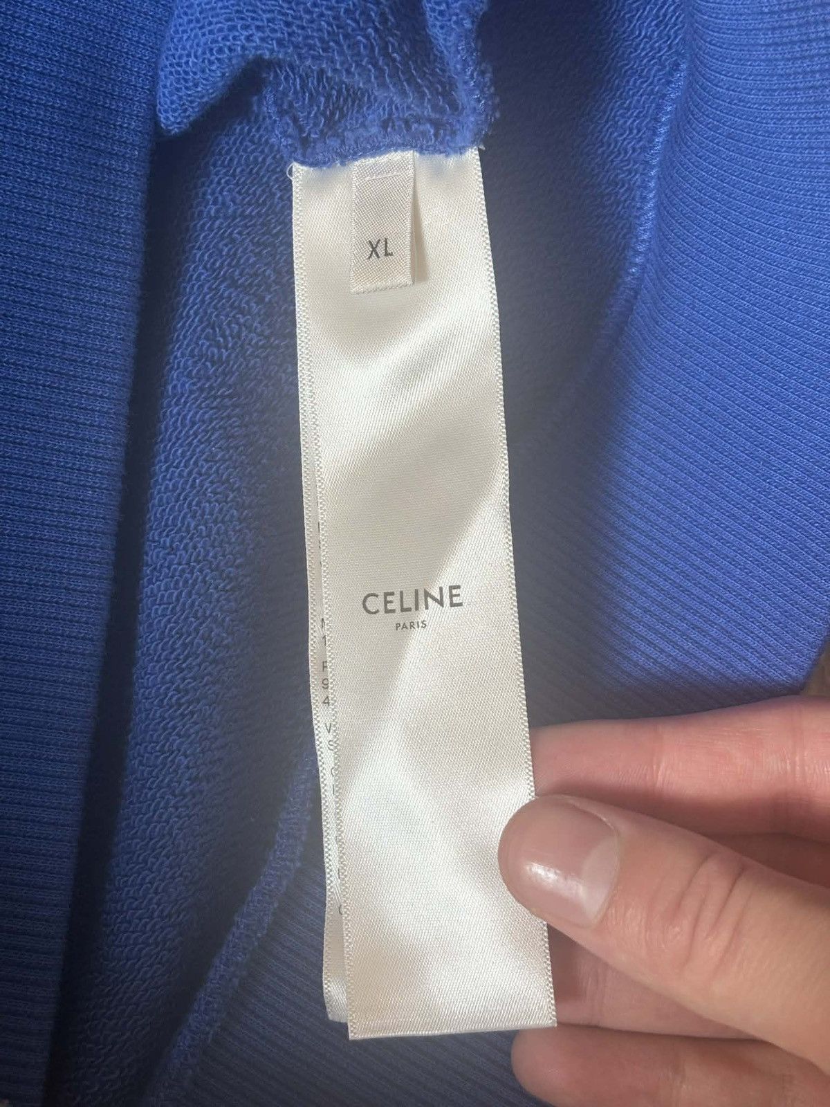 Celine Celine blue hoodie XL fit L Size US XL / EU 56 / 4 - 7 Thumbnail