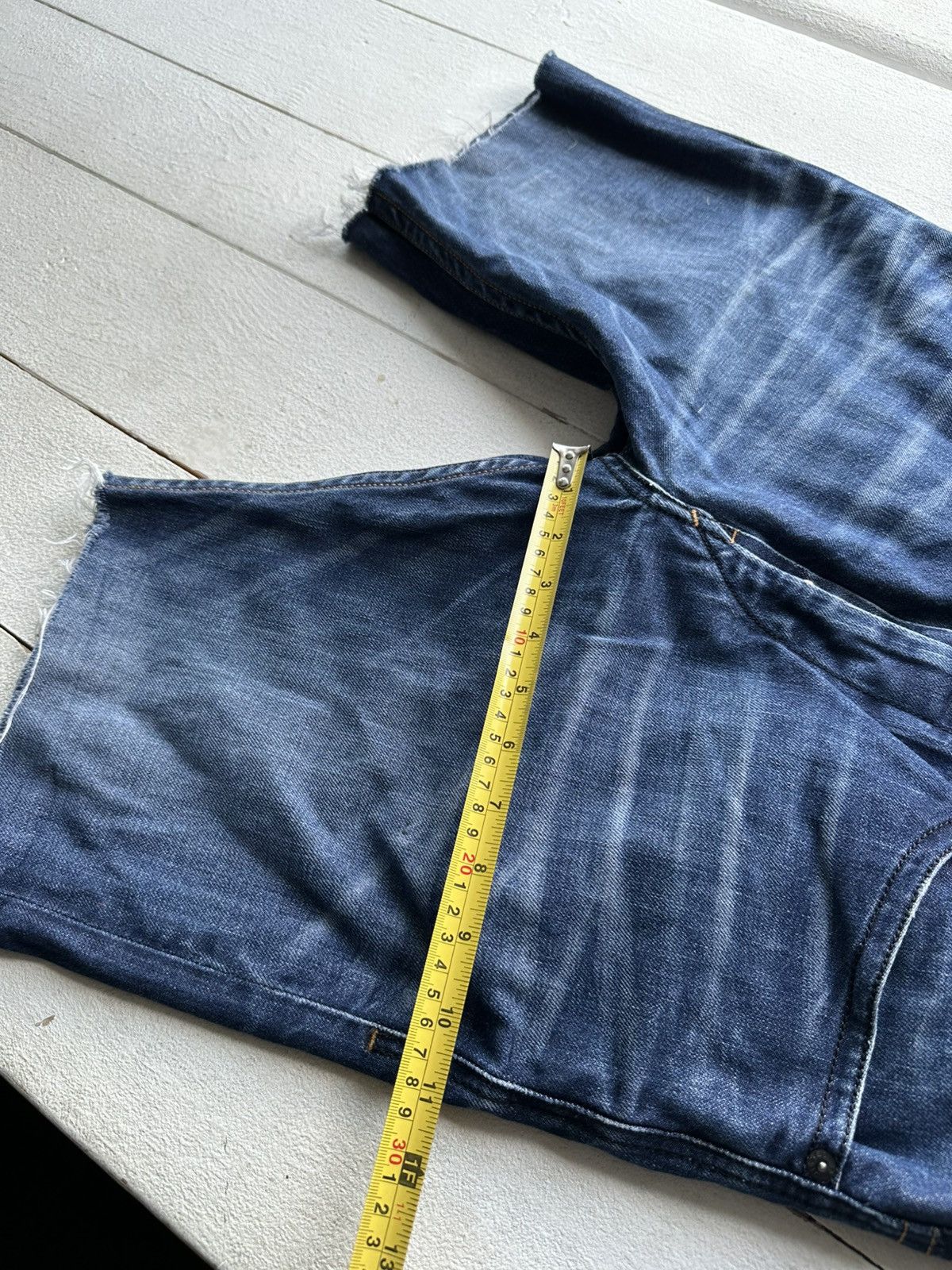 Diesel VNTG 🚨 Y2K Diesel Industry shorts Streetwear blue faded Size US 31 - 14 Thumbnail