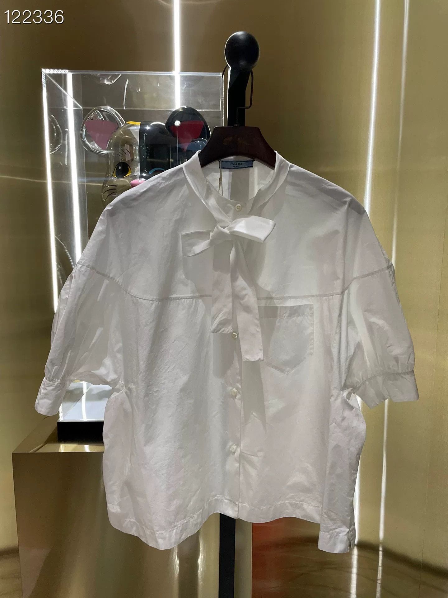 Prada Prada Three-Quarter Sleeve White Shirt Size S / US 4 / IT 40 - 1 Thumbnail