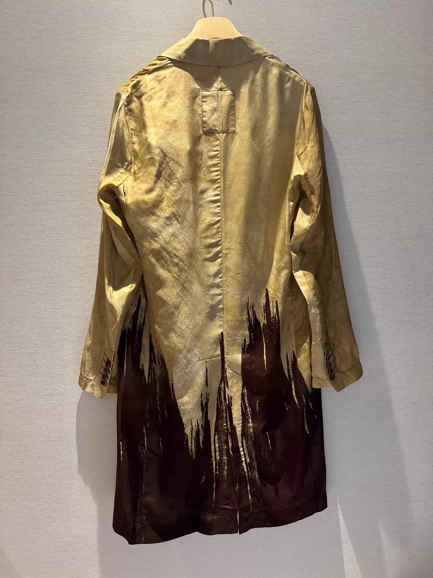 Uma Wang Uma Wang Pigeon Blood Dip-Dye Trench Tobacco Size S / US 4 / IT 40 - 2 Thumbnail
