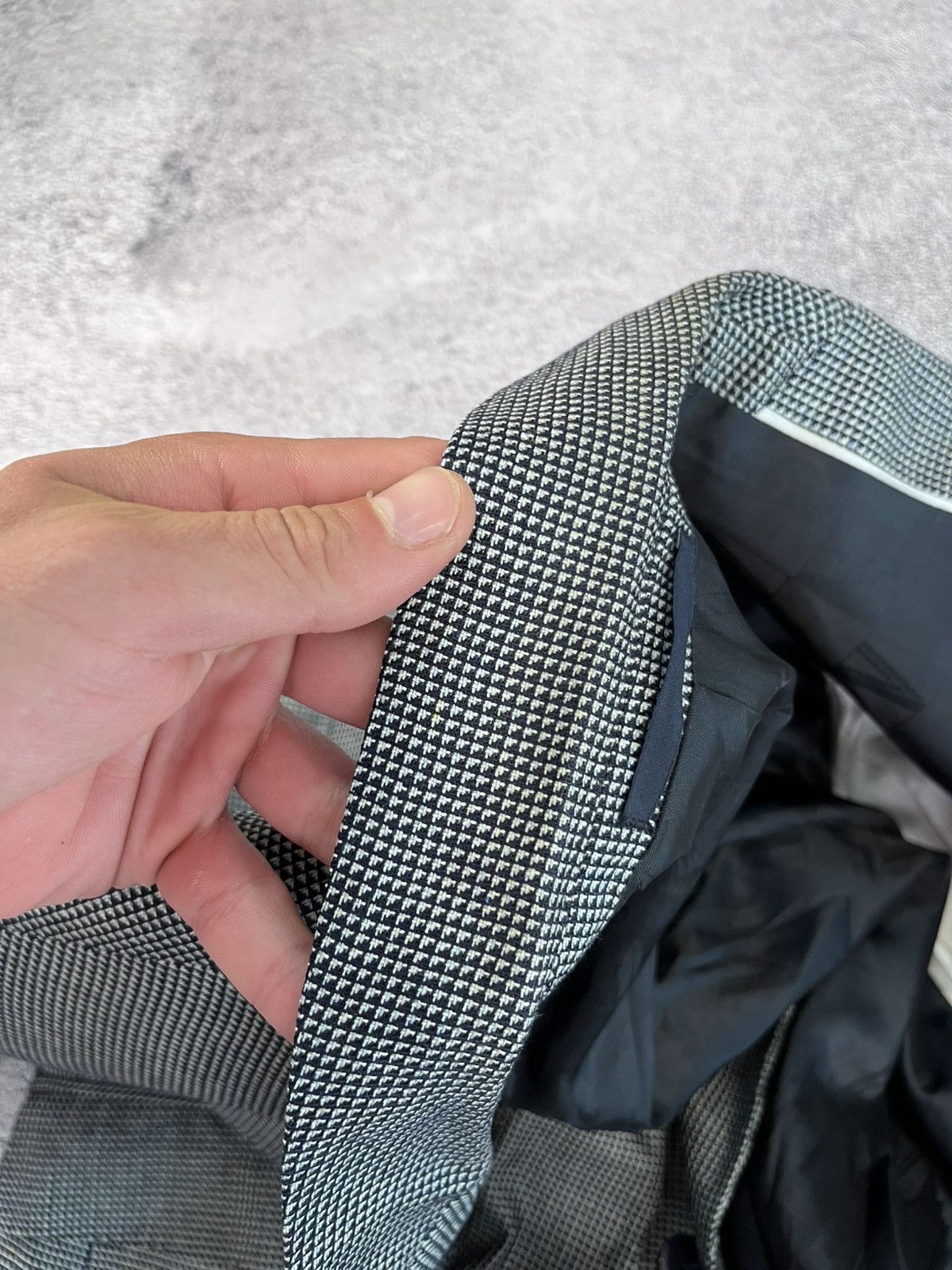 Versace Versace Silk Blazer Houndstooth Jacket 54R Luxury Designer Size 44R - 20 Thumbnail