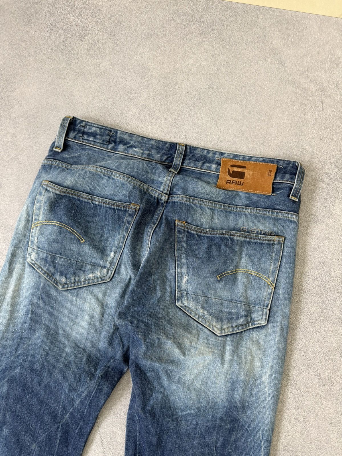 Hedi Slimane 2000s Edwin Hedi Slimame Style Washed Distressed Denim Jeans Size US 33 - 5 Thumbnail