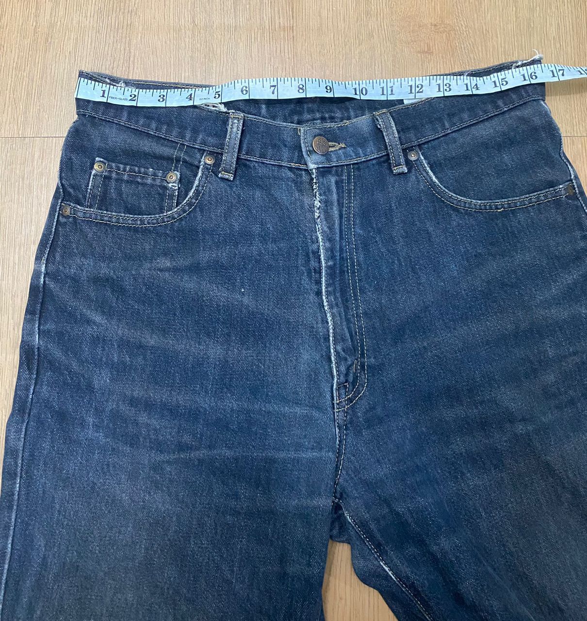 Big John 🔥W33 Vintage Big John Super Black Distressed Denim Size US 33 - 5 Thumbnail