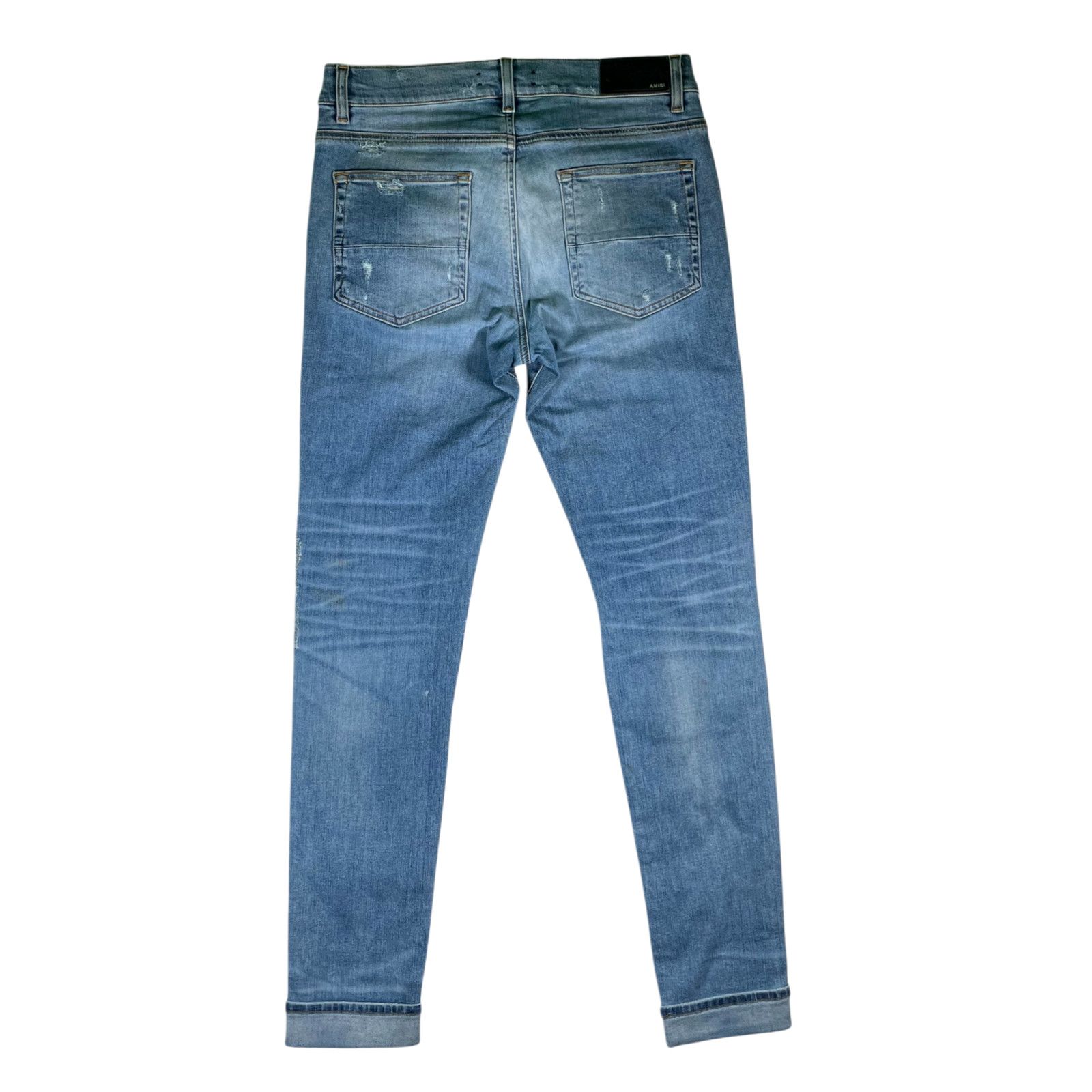Amiri Amiri Patchwork Light Wash & Blue Jeans Size US 33 - 2 Thumbnail