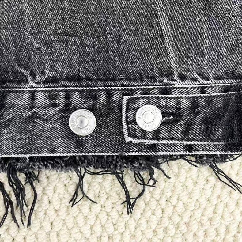 Balenciaga Balenciaga Washing to make old black-gray double-layer spl Size US XL / EU 56 / 4 - 4 Thumbnail