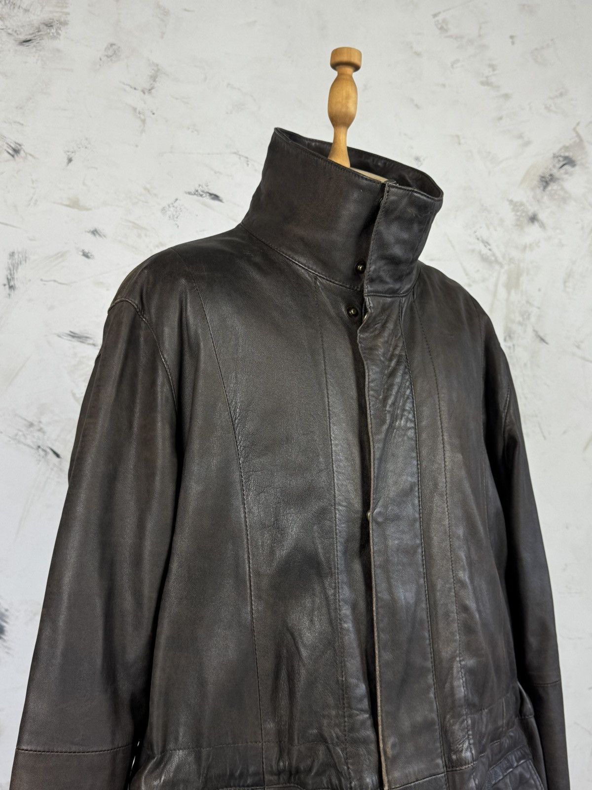 Vintage Vintage Leather Trench Coat Long Jacket Size M - L 44 Size US L / EU 52-54 / 3 - 4 Thumbnail