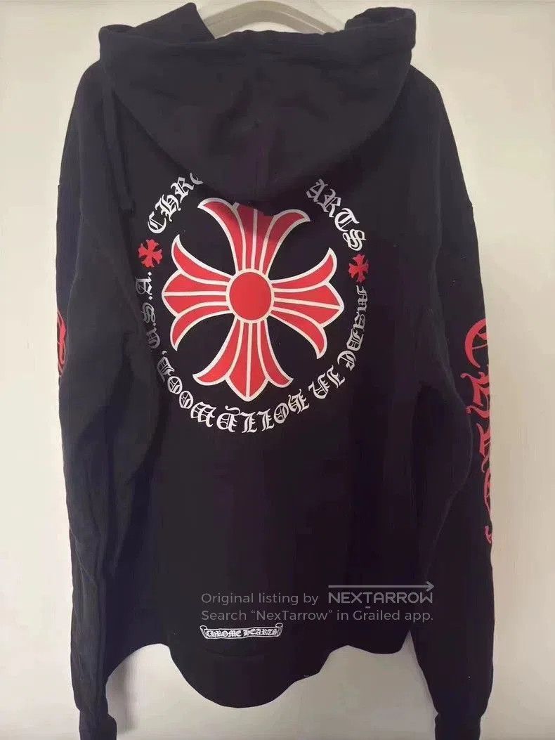 Chrome Hearts Black Red Chrome Hearts Zip Hoodie- Size US L / EU 52-54 / 3 - 2 Thumbnail