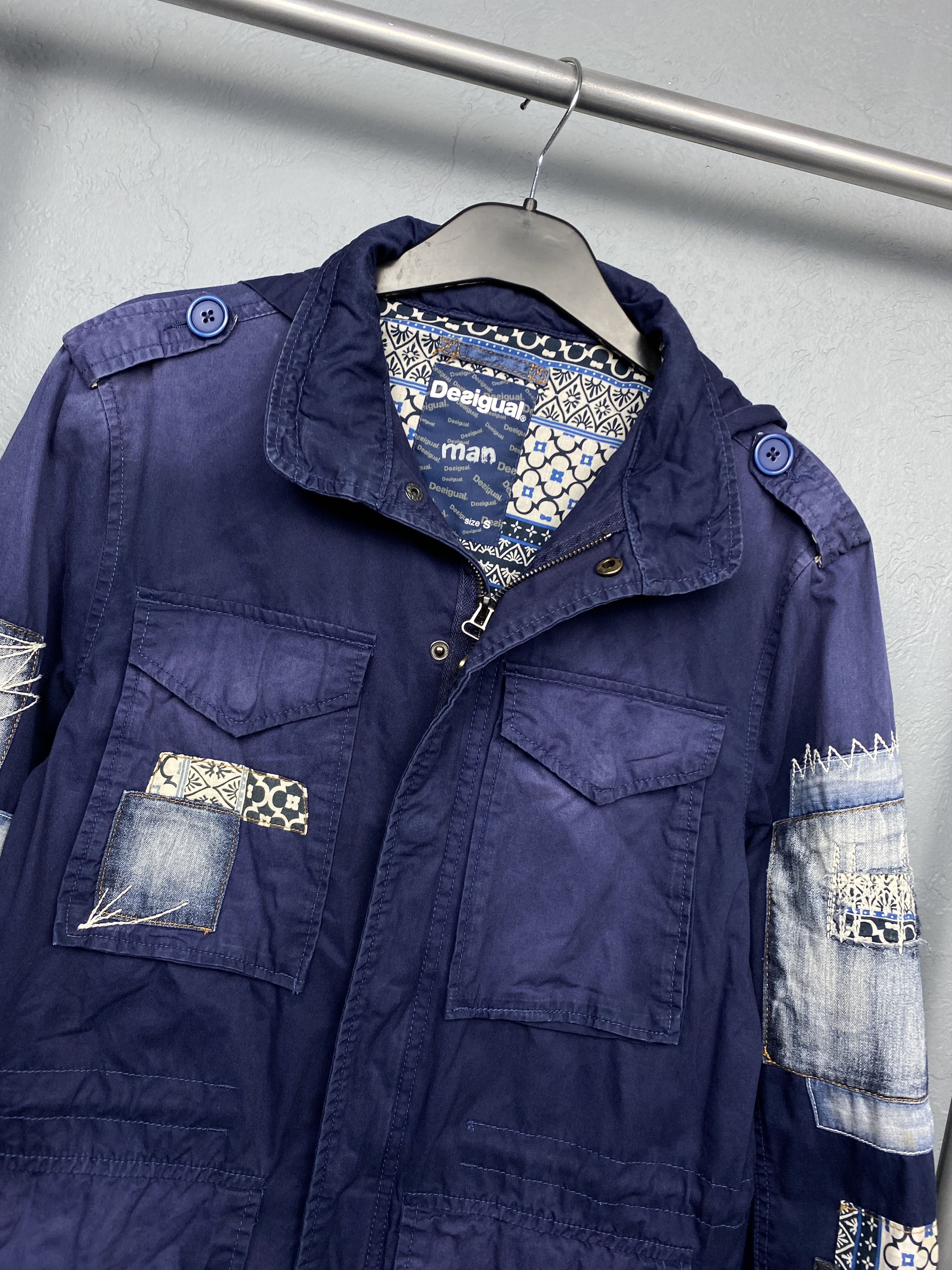 Desigual × Vintage Desigual Vintage Mens Patchwork Jacket Size US S / EU 44-46 / 1 - 2 Thumbnail