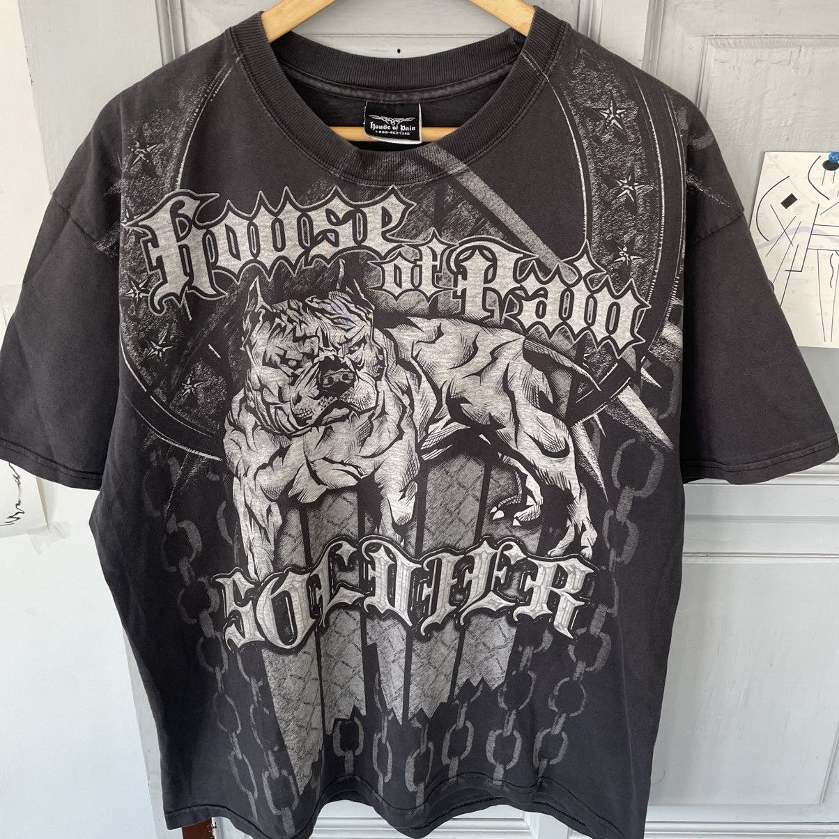 Band Tees × Vintage Vintage House Of Pain Pit Bull All Over Print T-shirt y2k Size US XL / EU 56 / 4 - 4 Thumbnail