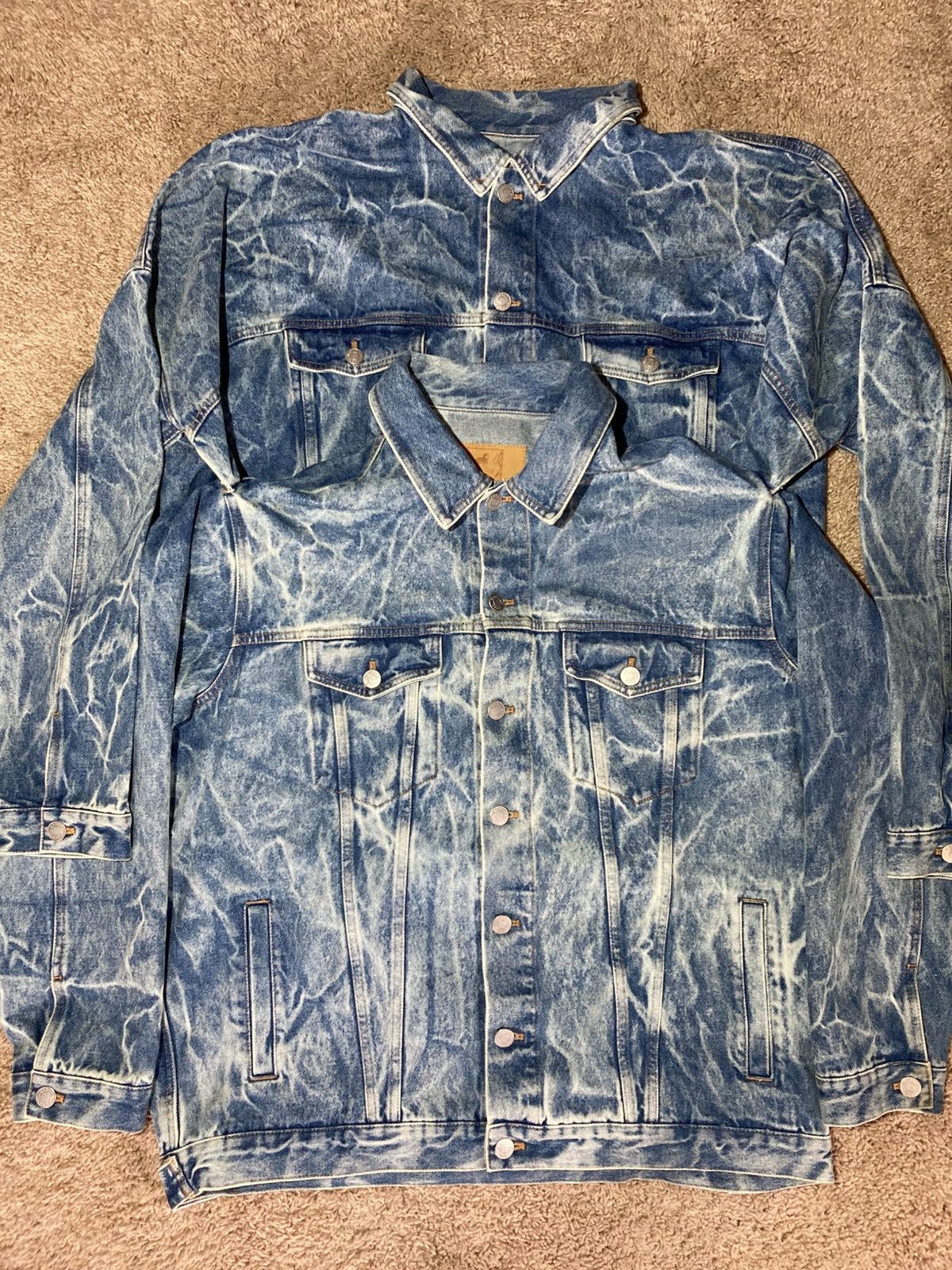 Martine Rose SS21 Martine Rose Acid Wash Conjoined Denim Jacket Twin 2021 Size US S / EU 44-46 / 1 - 1 Thumbnail