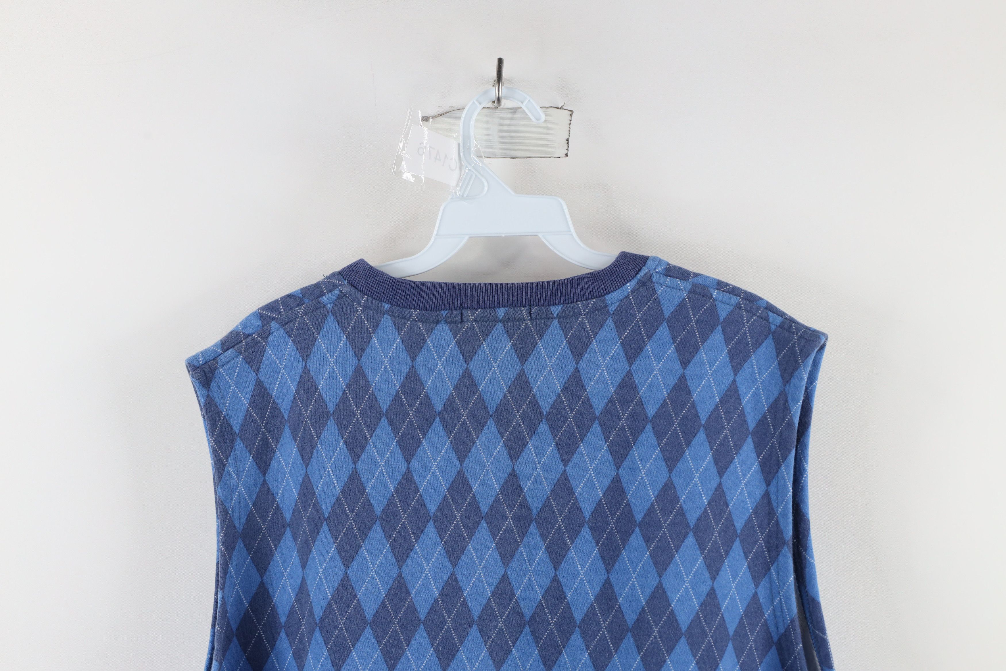 Nautica × Vintage Vintage 90s Nautica Spell Out Argyle Diamond Sweater Vest Size US XL / EU 56 / 4 - 10 Thumbnail
