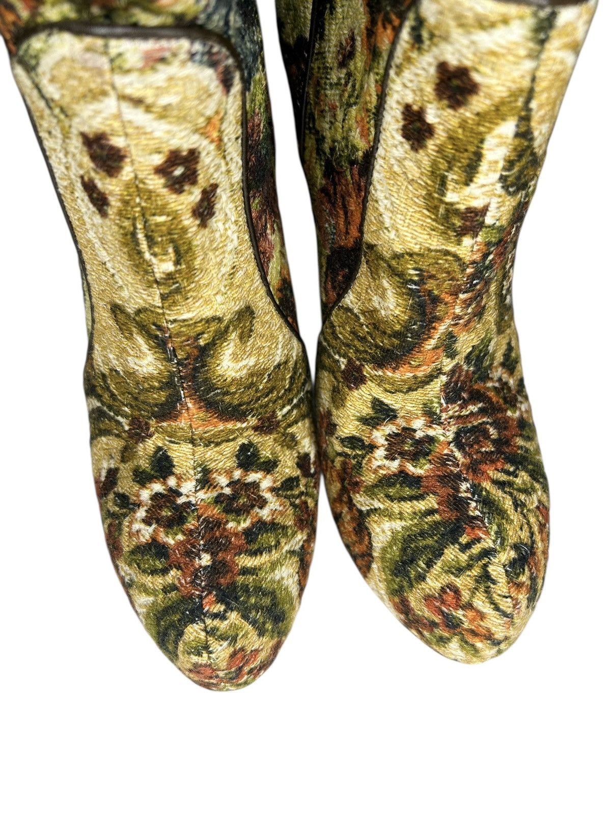 Dolce & Gabbana Floral Tapestry Boots Size US 9 / IT 39 - 3 Thumbnail