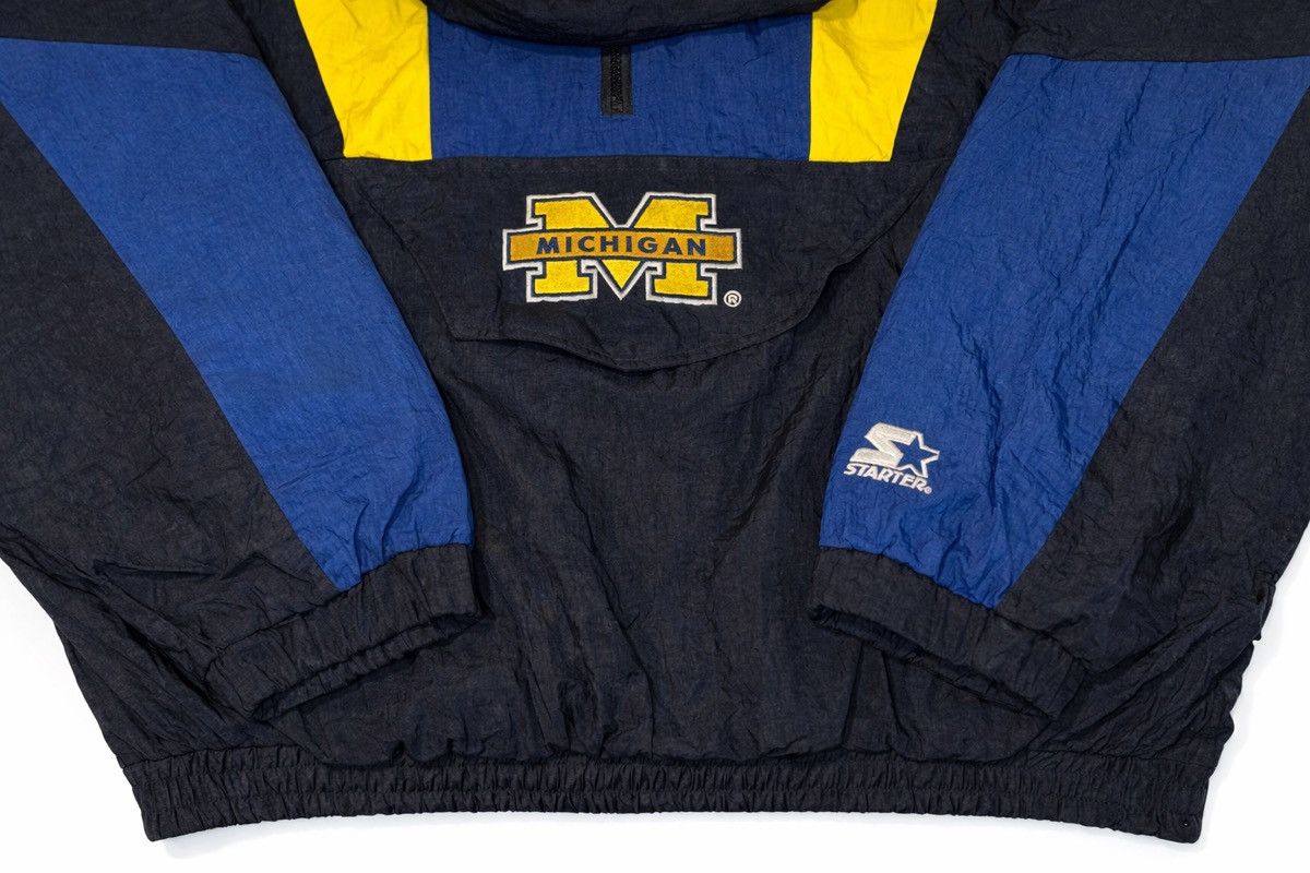 Starter 90s Starter Michigan Wolverines Anorak Quarter-Zip L Size US L / EU 52-54 / 3 - 3 Thumbnail