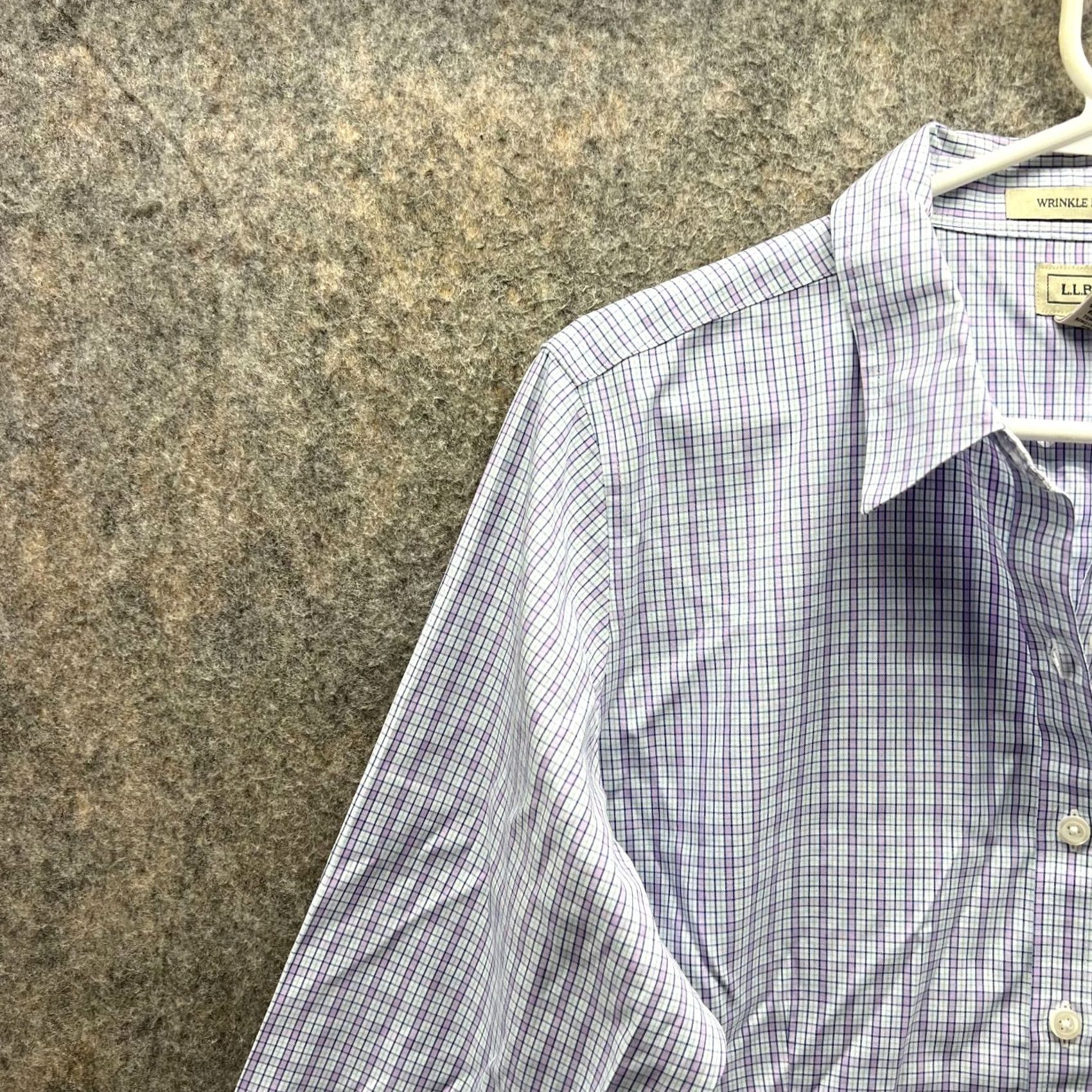 Vintage LL Bean Purple Casual Womens Medium Button Down Wrinkle Resistant Shirt Size M / US 6-8 / IT 42-44 - 2 Thumbnail