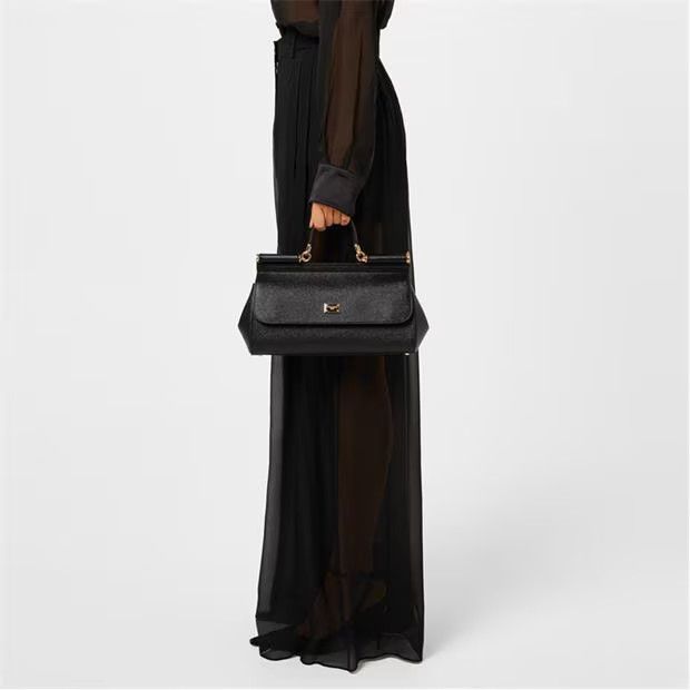 Dolce & Gabbana o1g2r1mq1024 Chiffon Wide Leg Trousers in Nero Size 29" - 4 Thumbnail