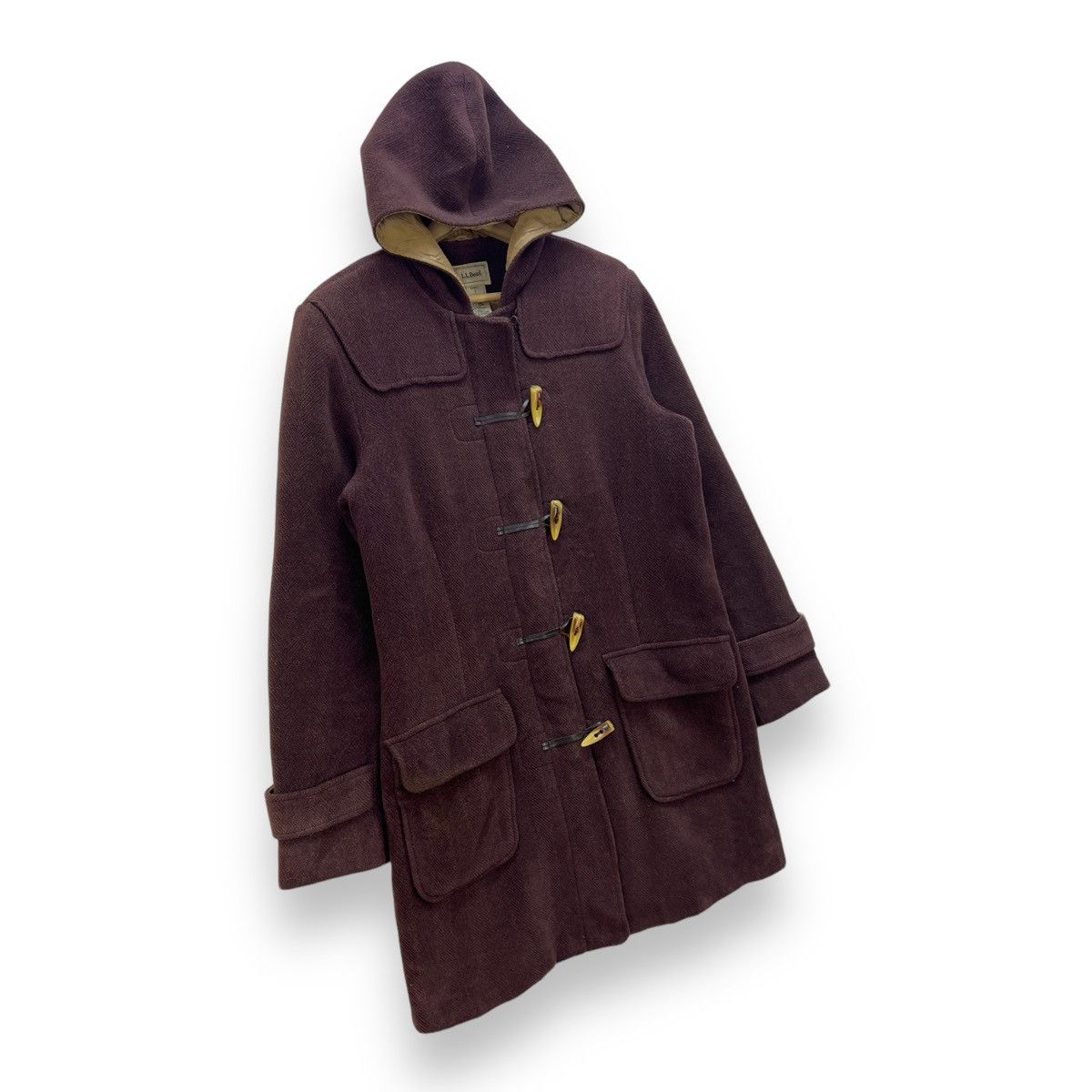 L.L. Bean 🔥 vtg L.L BEAN HERRINGBONE DUFFLE COAT - S Size S / US 4 / IT 40 - 3 Thumbnail