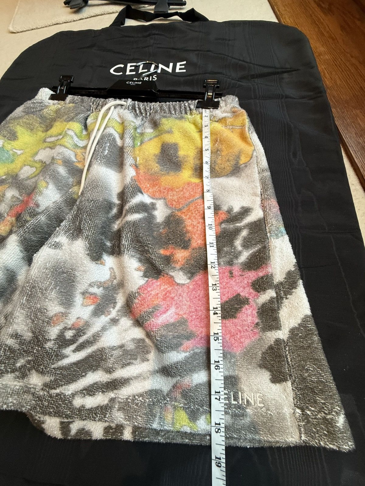 Celine $2.15k SS24 Celine tie dye tracksuit hoodie shorts Hedi Size US L / EU 52-54 / 3 - 13 Thumbnail