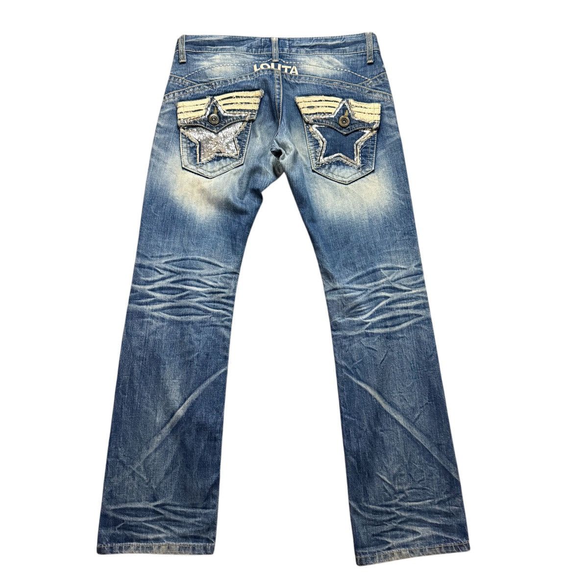 Japanese Seditionaries Embroidered Lolita Mudwash Jeans