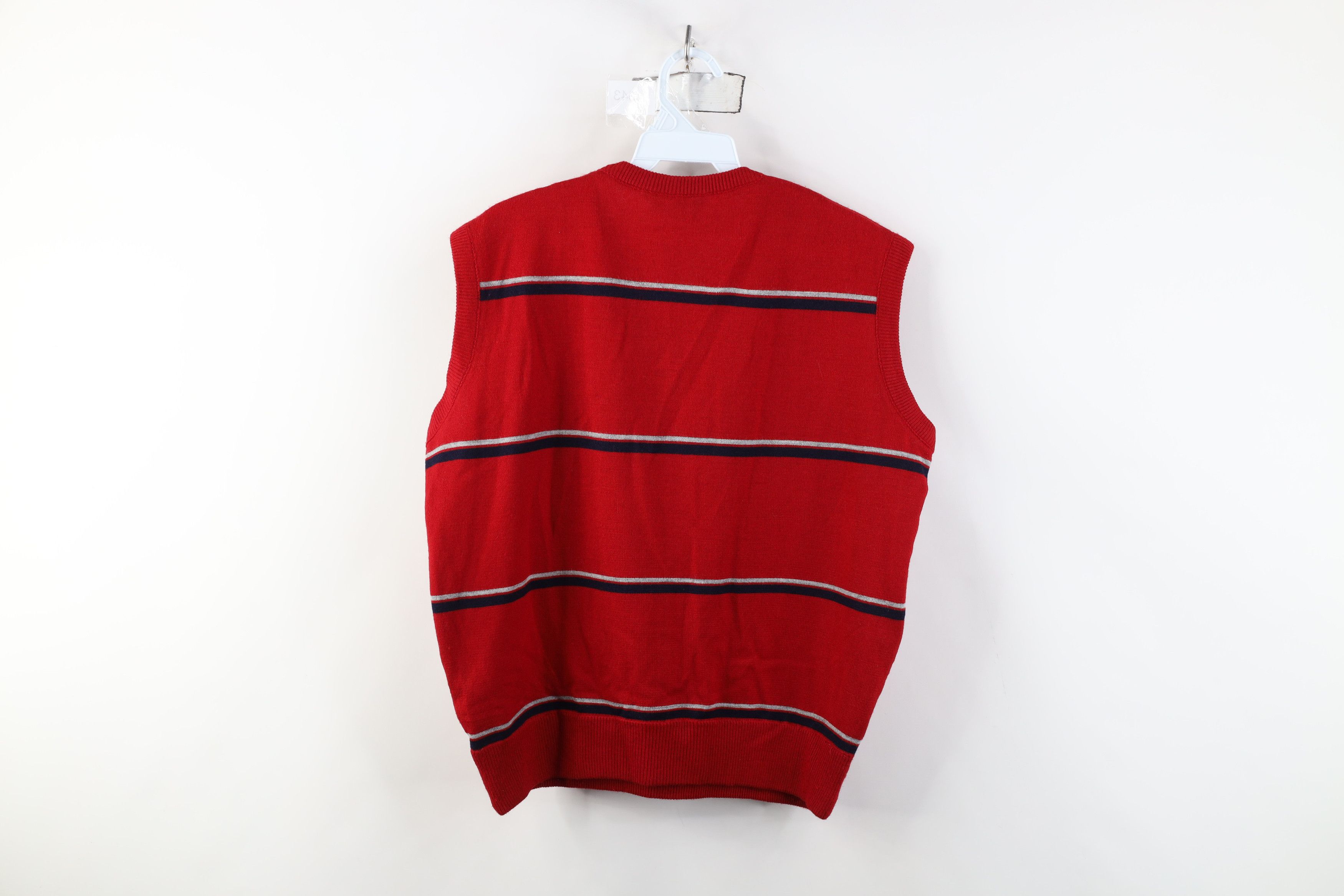 Vintage Vintage 70s Streetwear Knit Striped V-Neck Sweater Vest Size S / US 4 / IT 40 - 8 Thumbnail