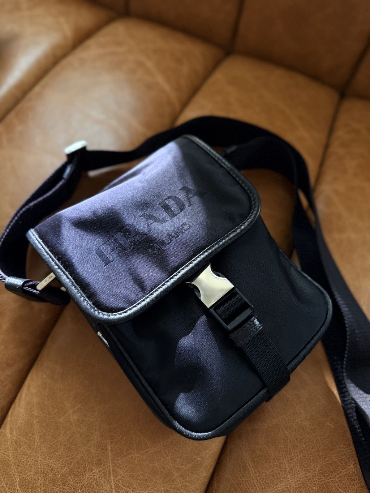 Prada Black Nylon Crossbody Bag Size ONE SIZE - 1 Thumbnail