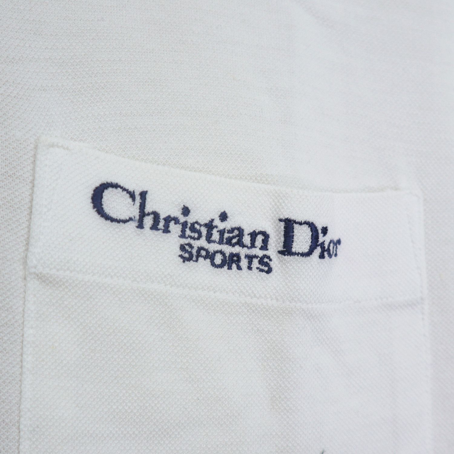CHRISTIAN DIOR Mini Logo Embroidered Polo Shirt Long Sleeve