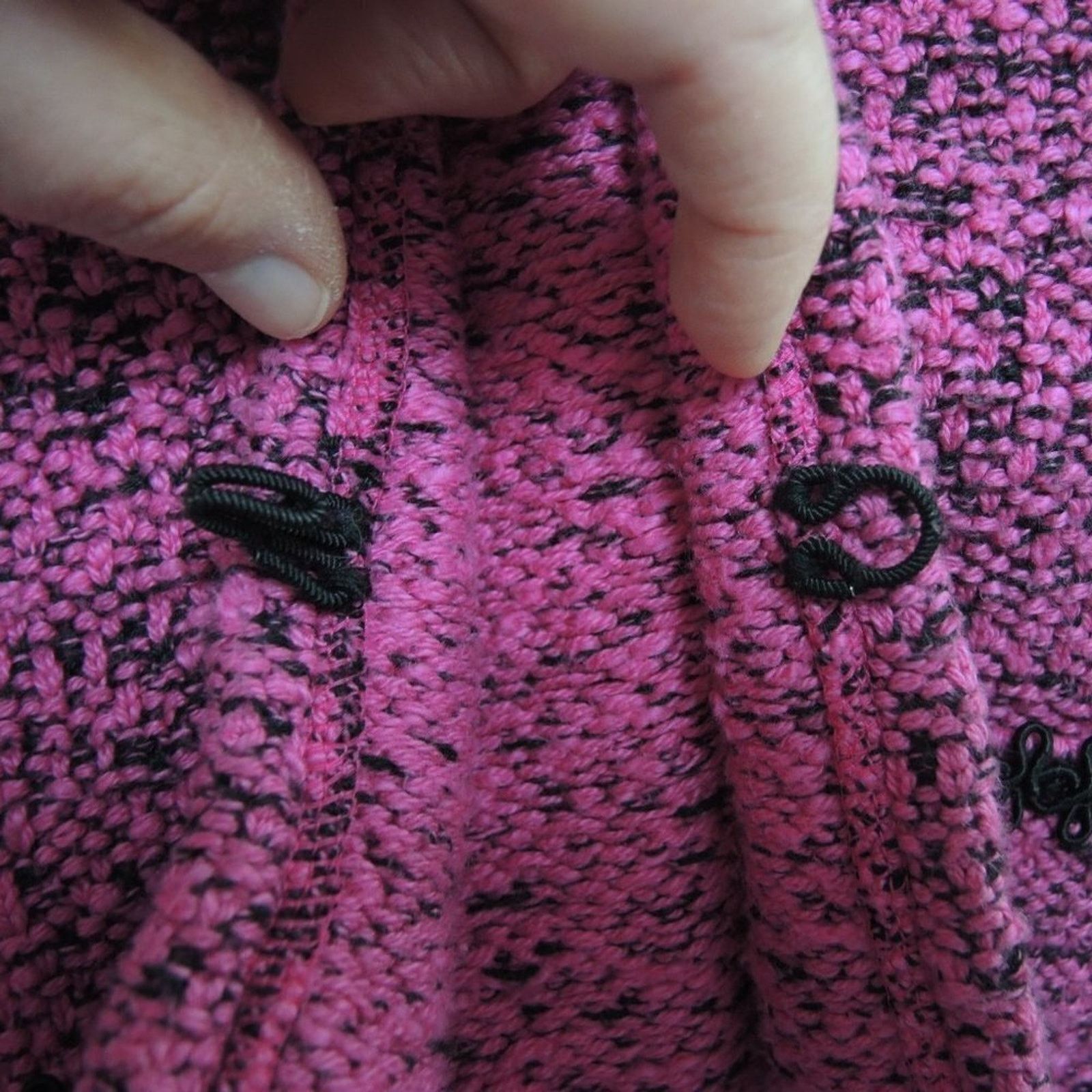 St. John Willow Fuchsia Pink & Black Knit Blazer Size Small Size S / US 4 / IT 40 - 4 Thumbnail