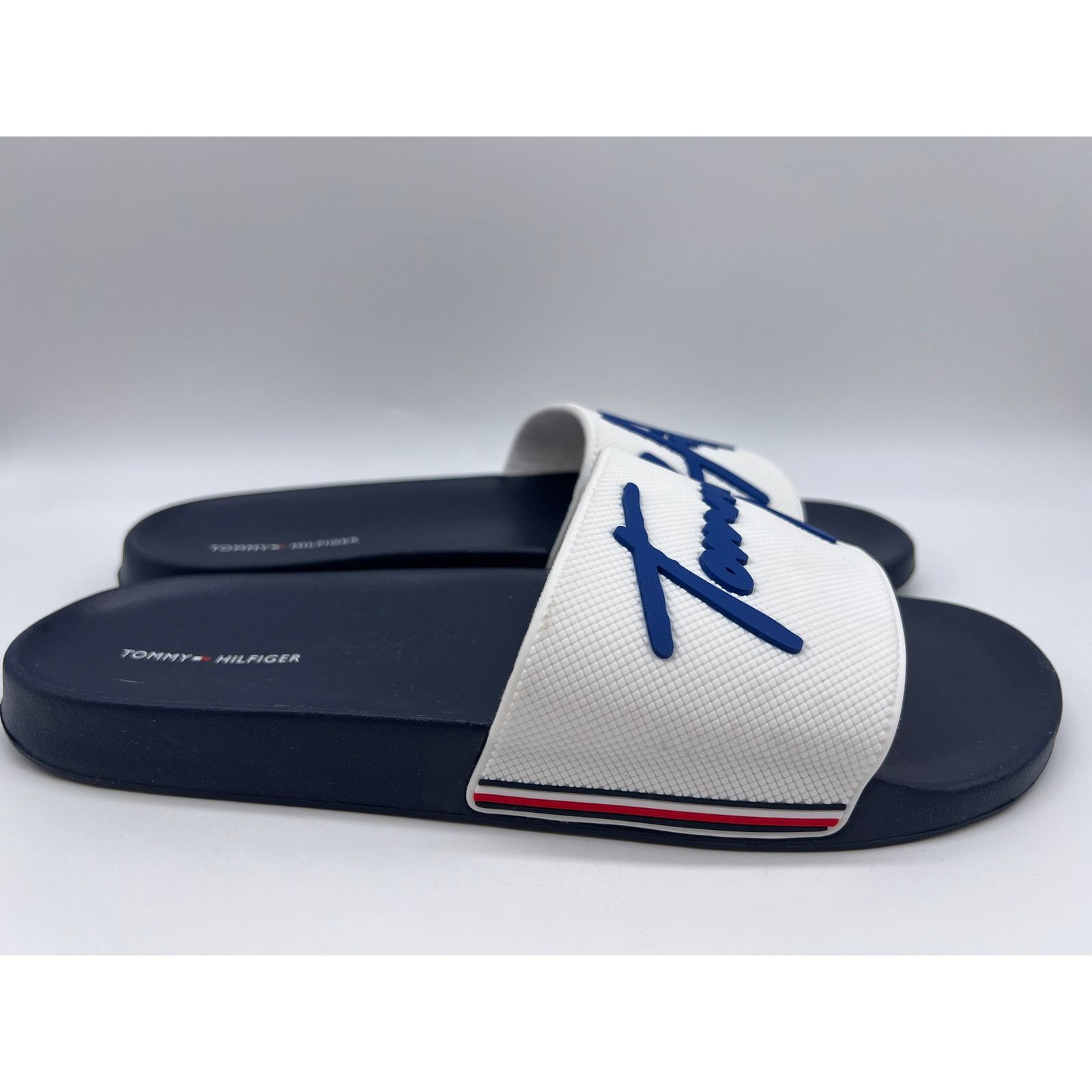 Tommy Hilfiger Tommy Hilfiger Men's Blue White Slide Sandal Slipper Size 11 Size US 11 / EU 44 - 4 Thumbnail