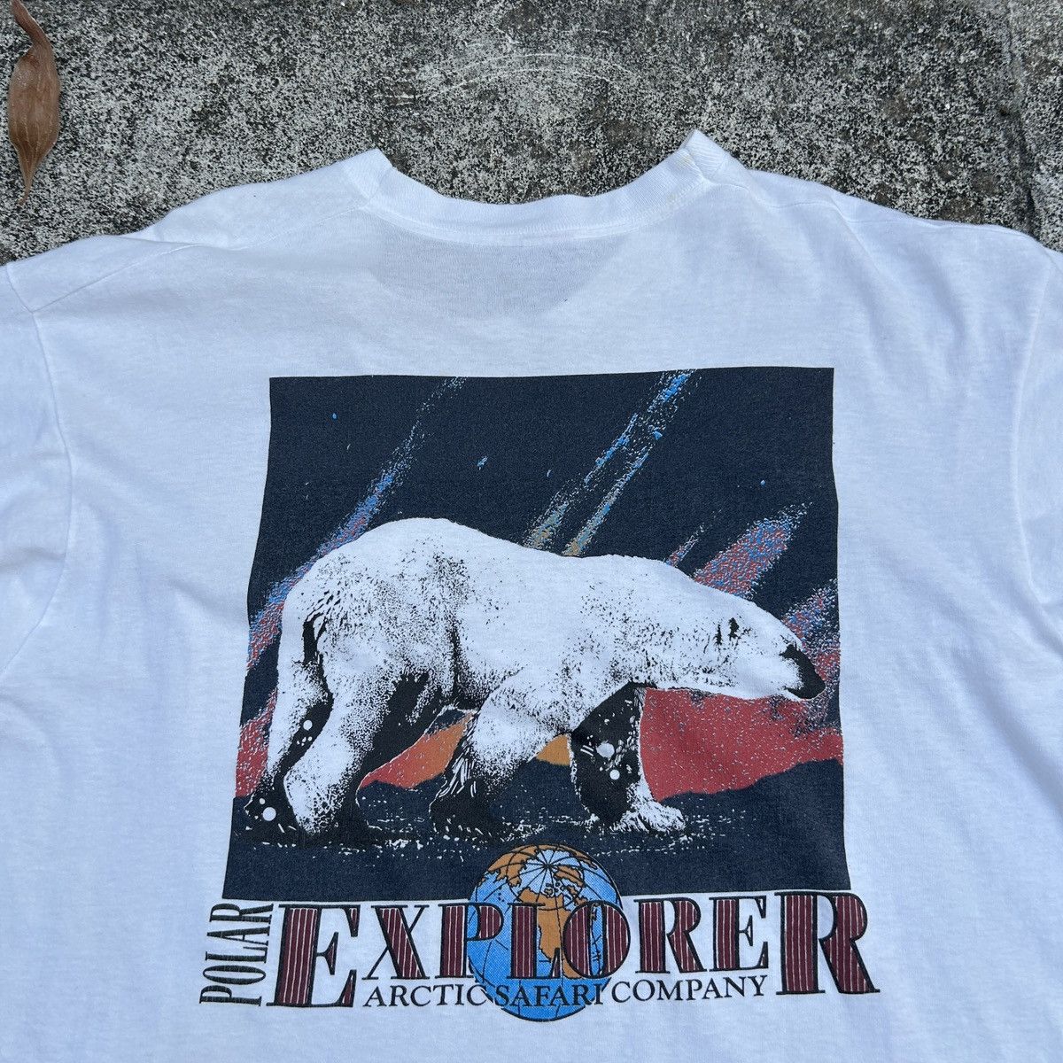 Band Tees × Other × Vintage Vintage 90s Polar Explorer Big Logo White T-shirt Size US M / EU 48-50 / 2 - 4 Thumbnail