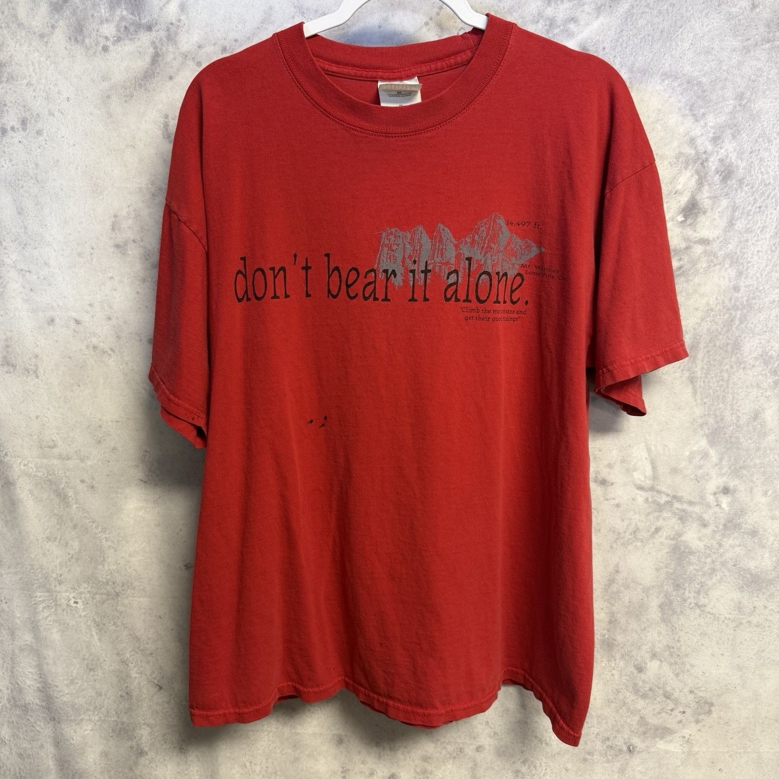 Vintage Vintage Mt Whitney Hiking T Shirt Mens XL Red Pine Californi Size US XL / EU 56 / 4 - 2 Thumbnail