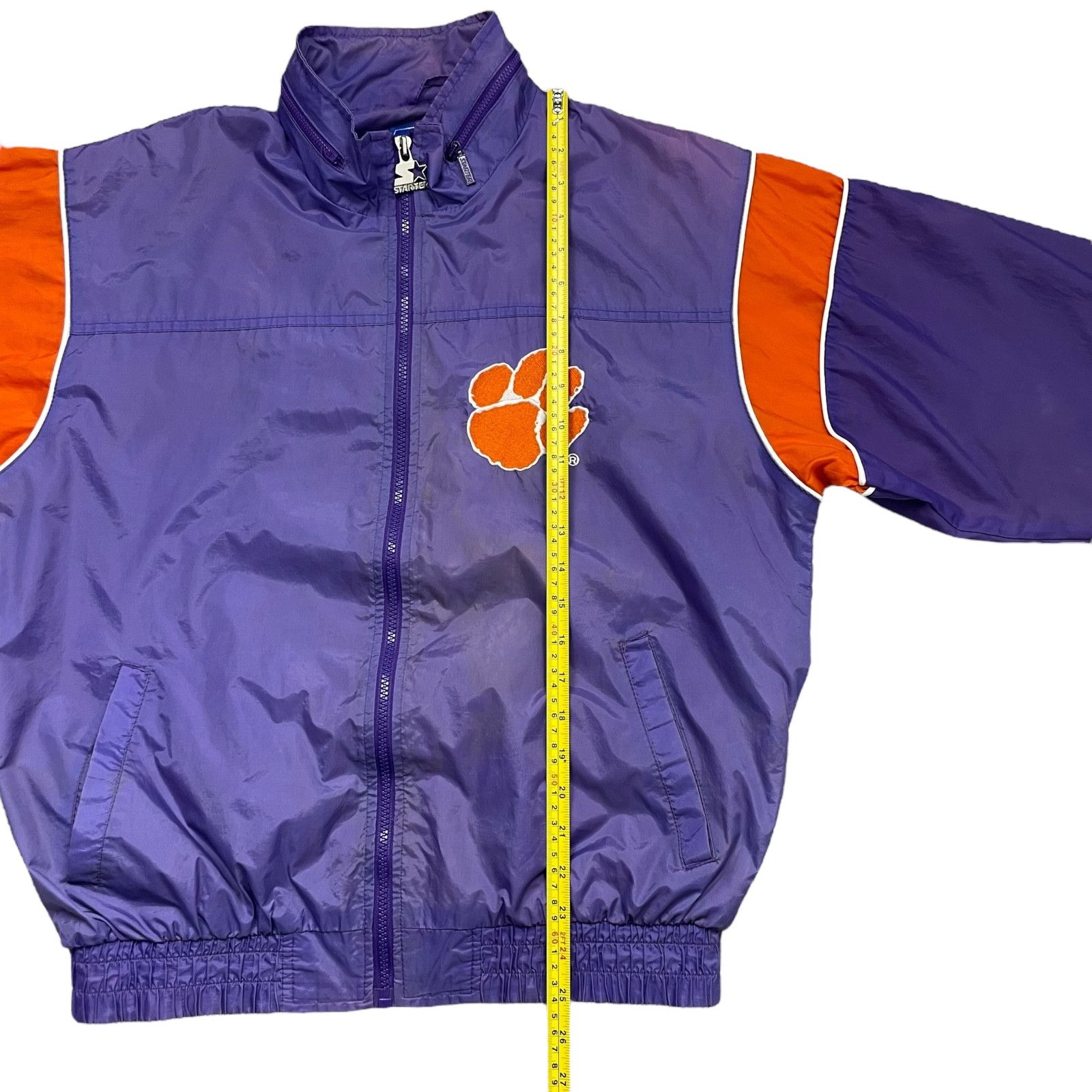 NCAA VTG 90s CLEMSON TIGERS STARTER WINDBREAKER JACKET YOUTH Size XL / US 12-14 / IT 48-50 - 12 Thumbnail