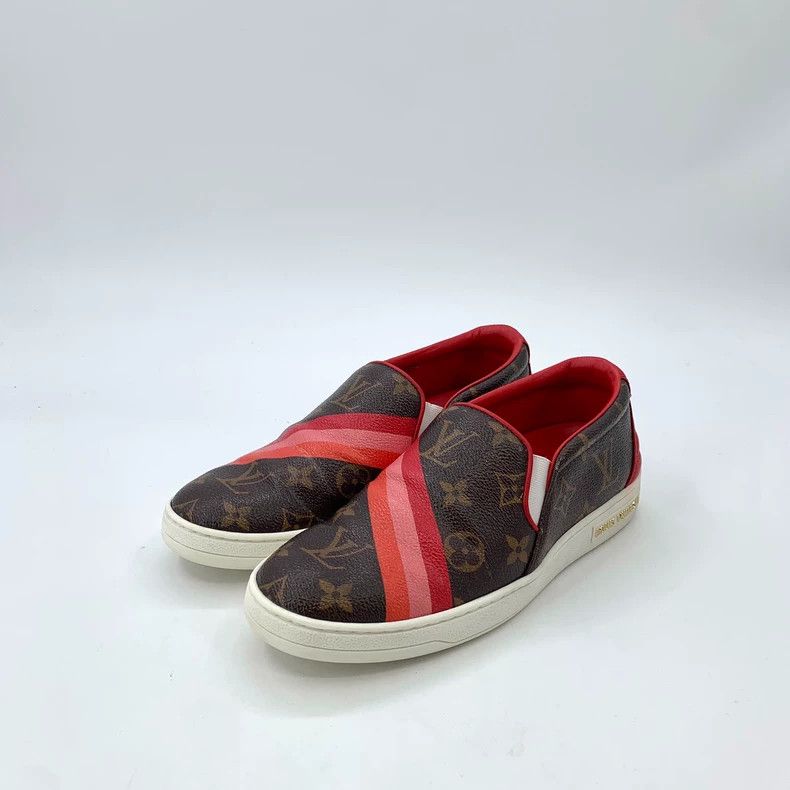 Louis Vuitton Brown logo presbyopic slip-on loafers shoes