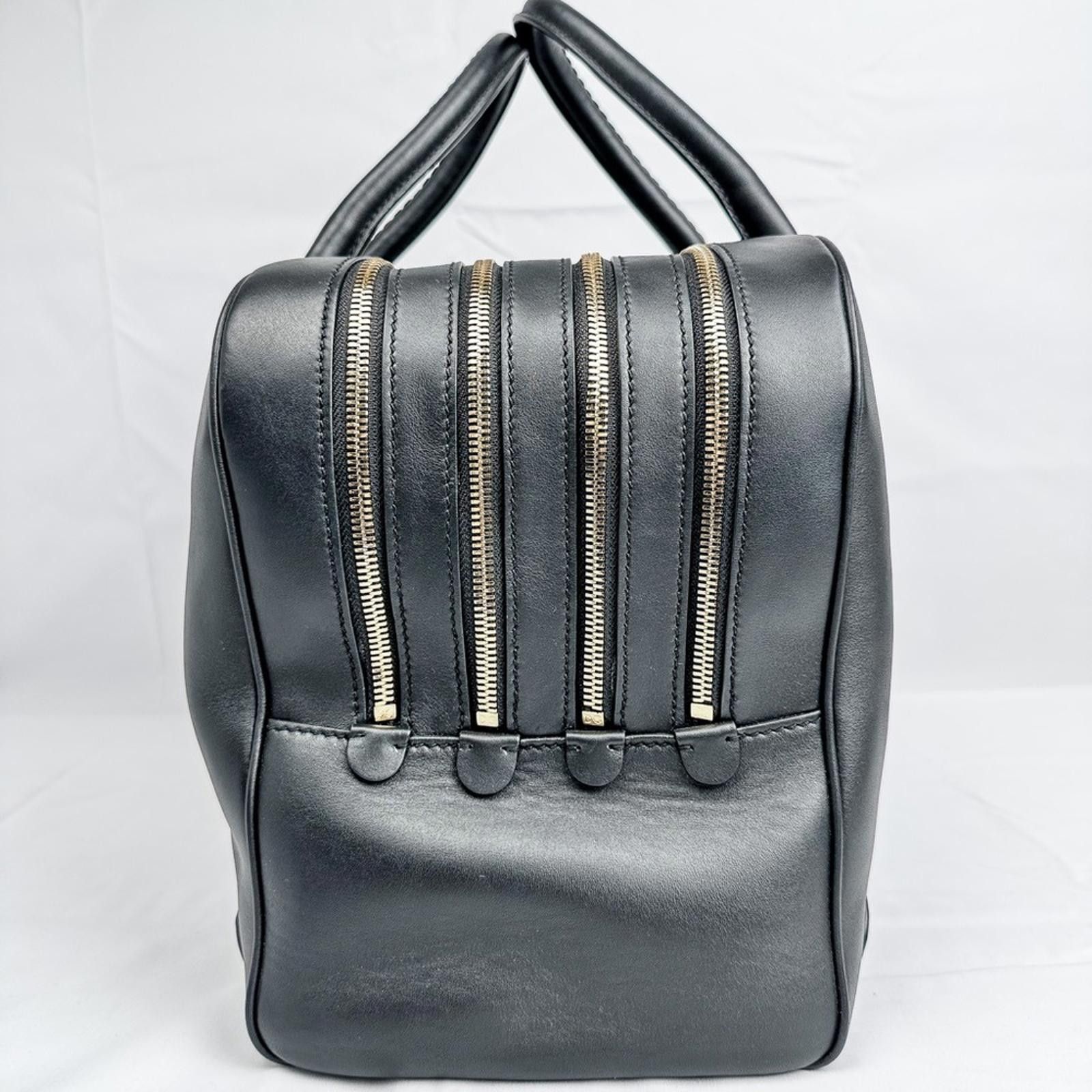 Dolce & Gabbana Vitello Aria Black Leather Multi-Zip Top Handle Bag NWT Size ONE SIZE - 3 Thumbnail